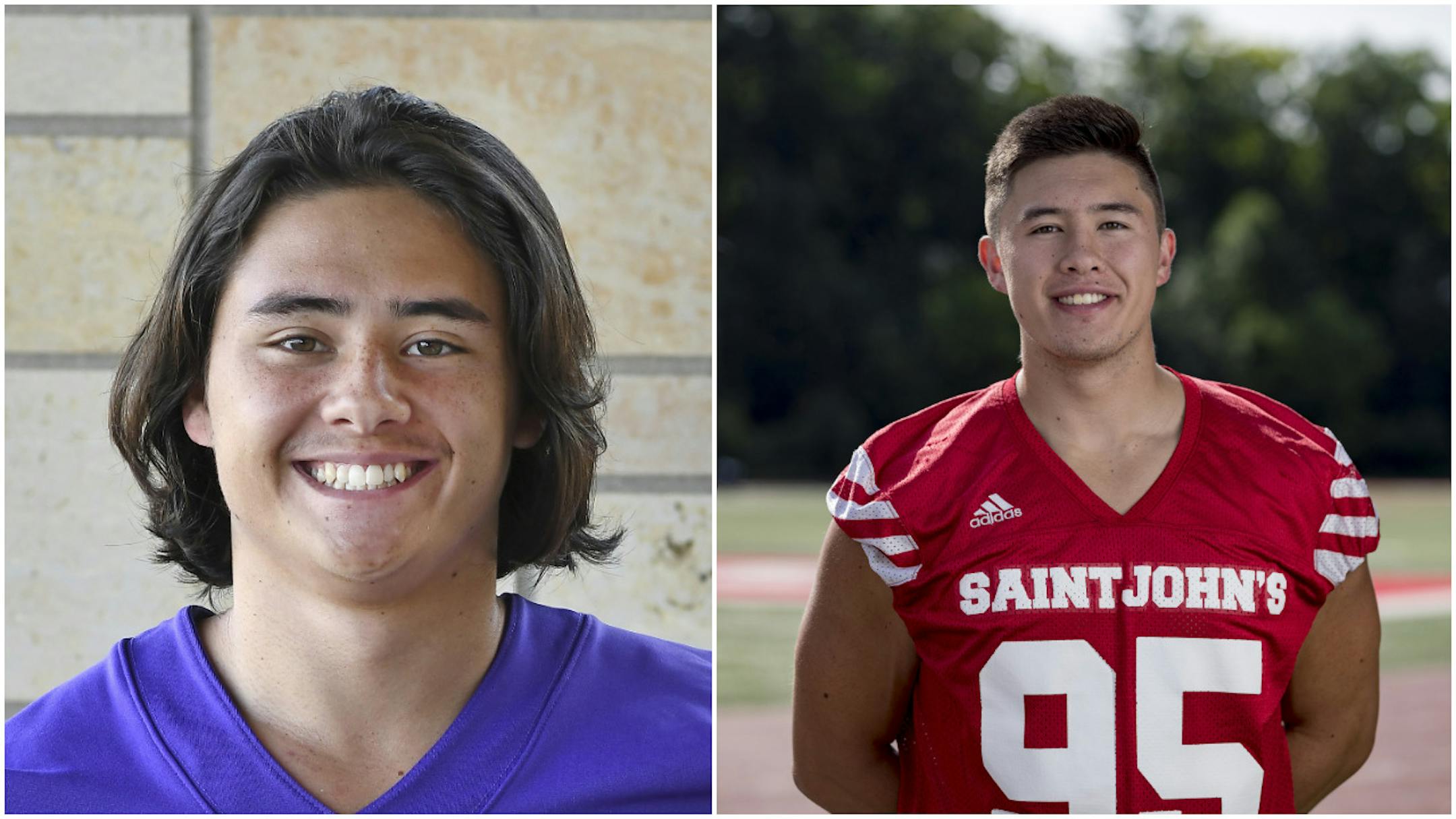 Noah and Kyle Borgeson will be on opposite sidelines when St. Thomas and St. John's play at Allianz Field on Saturday.