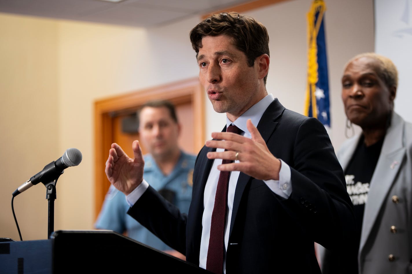 Minneapolis Mayor Jacob Frey spoke about the future of the Third Precinct police station on Monday.