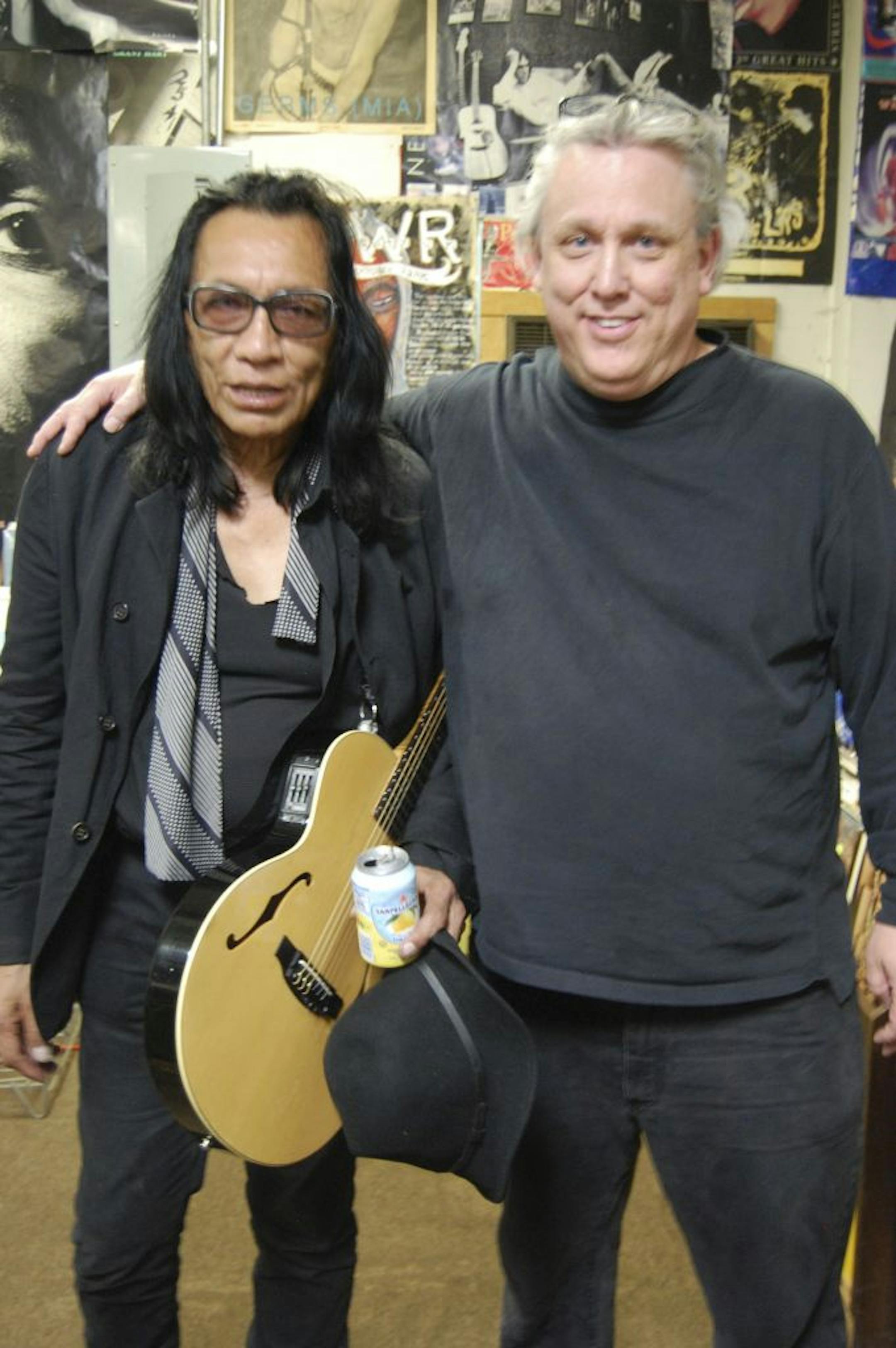 Sixto Rodriguez with Treehouse Records owner Mark Trehus