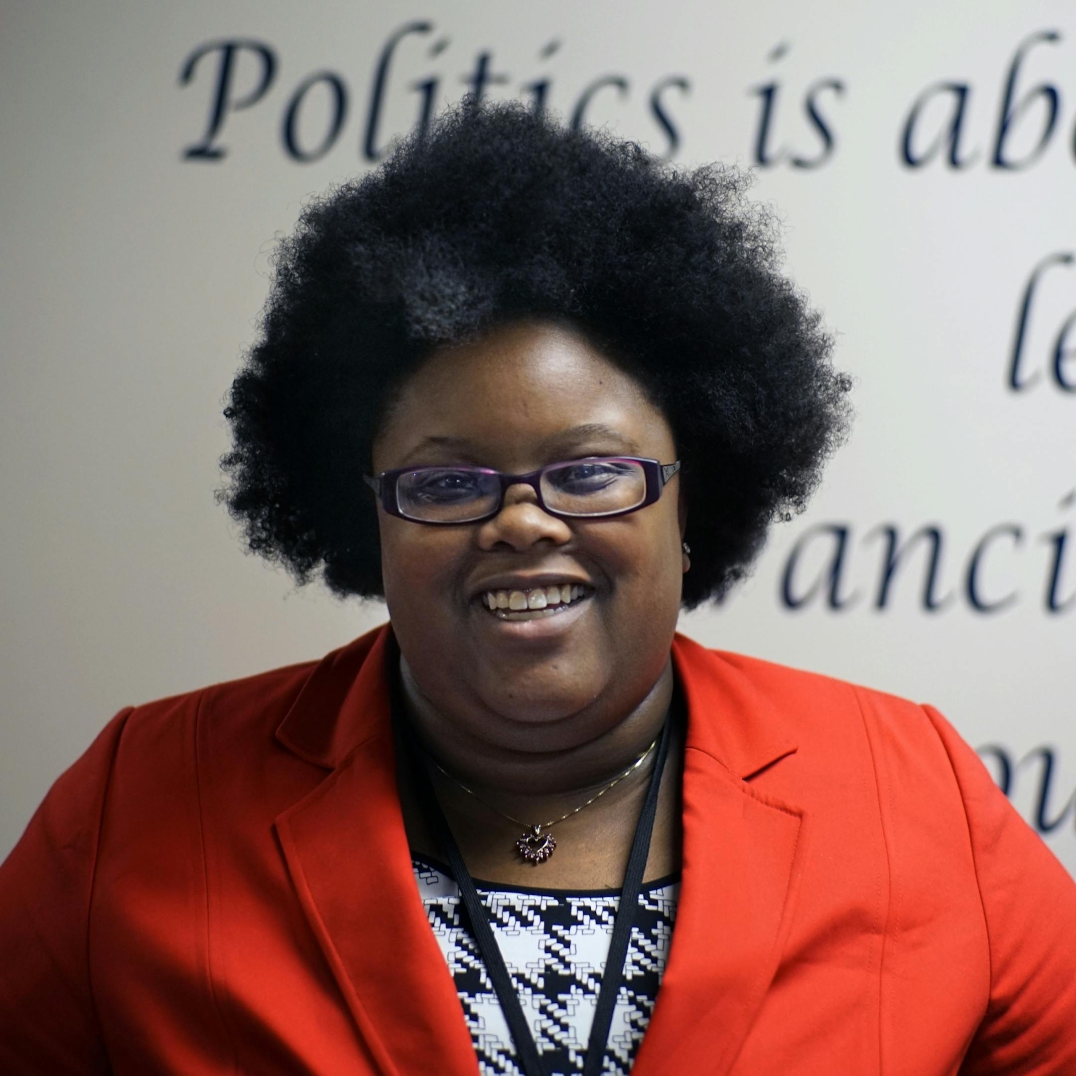 At the DFL headquarters in St. Paul, Minnesota DFL communications director Rachel Boyer said, "I am very passionate about progressive politics."