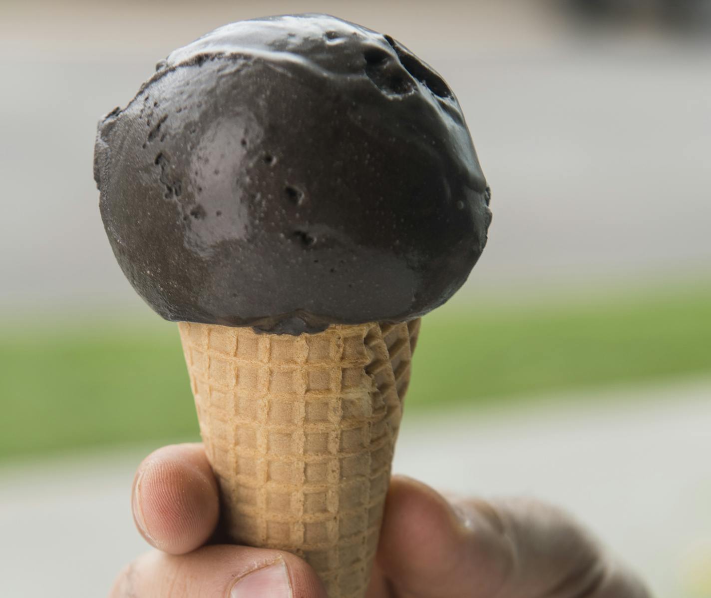 Black ice cream from Milkjam Creamery.