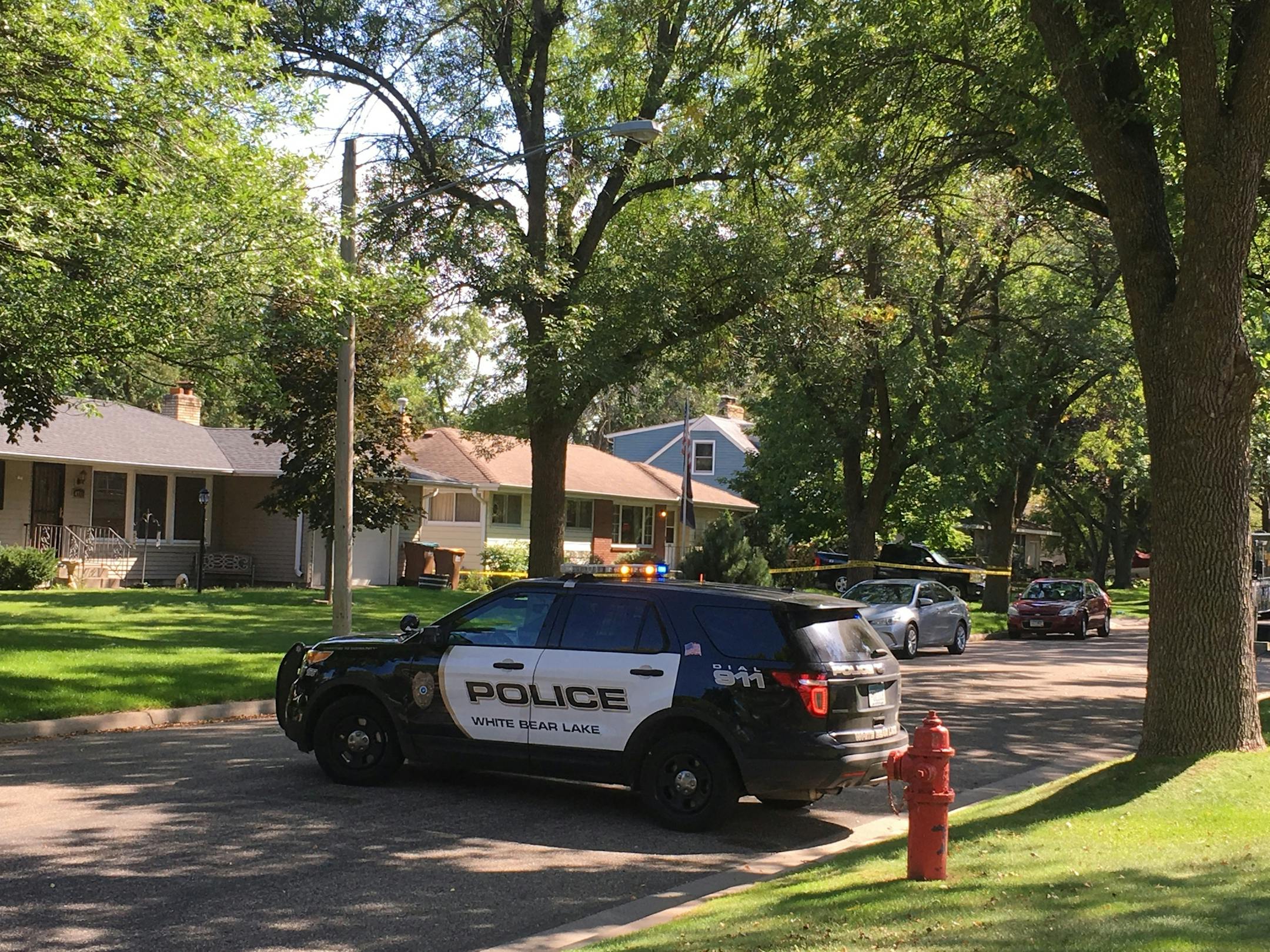White Bear Lake police and Bureau of Criminal Apprehension investigators remained on the scene of a death in White Bear Lake Tuesday afternoon.