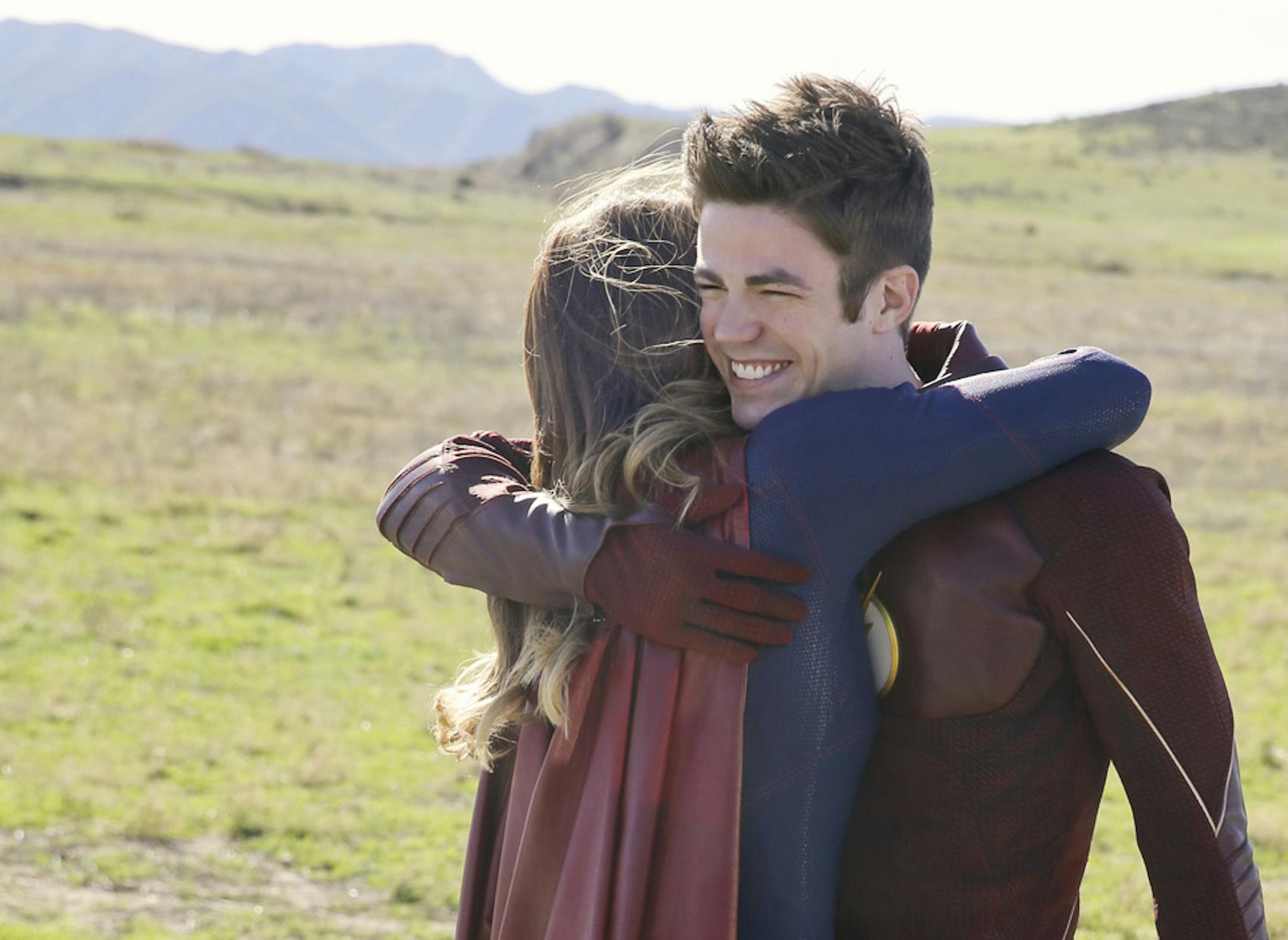 "Worlds Finest" -- Kara (Melissa Benoist, left) gains a new ally when the lightning-fast superhero The Flash (Grant Gustin, right) suddenly appears from an alternate universe and helps Kara battle Siobhan, aka Silver Banshee, and Livewire in exchange for her help in finding a way to return him home, on SUPERGIRL, Monday, March 28 (8:00-9:00 PM, ET/PT) on the CBS Television Network. Photo: Michael Yarish/Warner Bros. Entertainment Inc. √?¬© 2016 WBEI. All rights reserved.