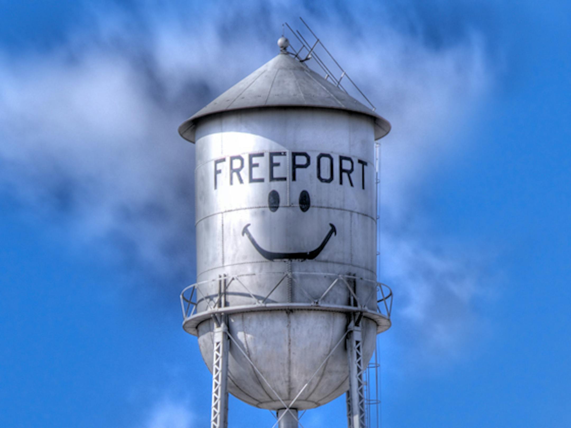 The smiley-faced water tower in Freeport, Minn., will live on after the town raised $33,000 to renovate and repaint it.