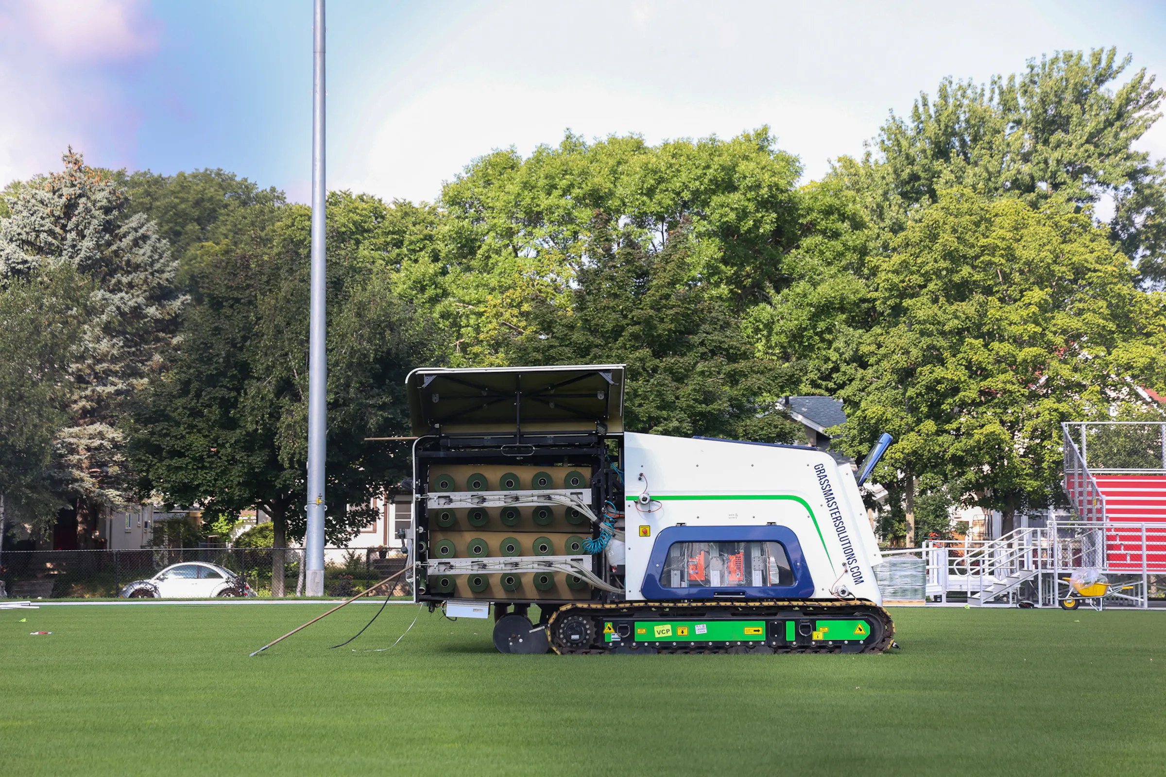 Minnehaha Academy has GrassMaster install hybrid grass for soccer fields
