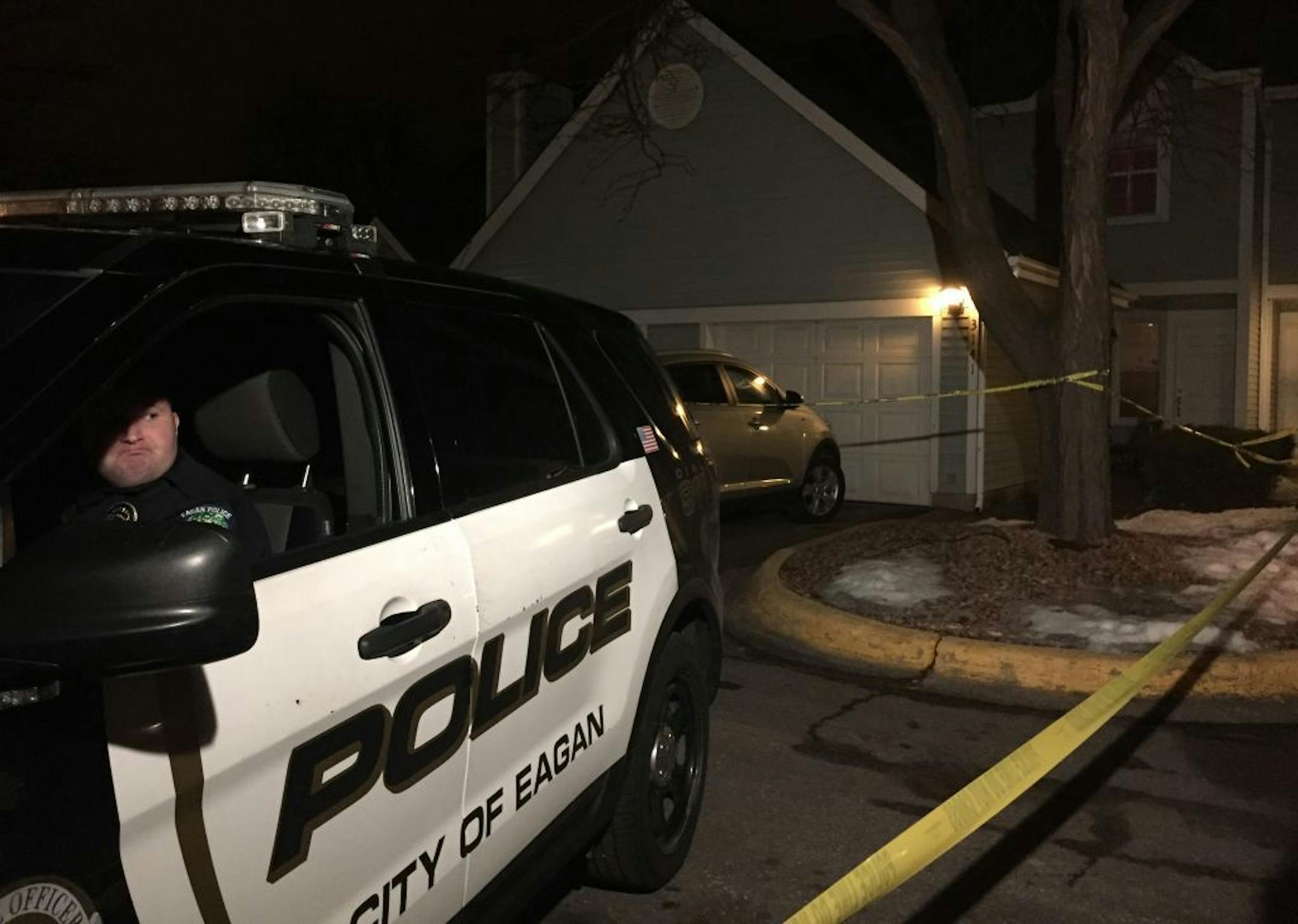 Eagan police sat outside of the crime scene where a 25 year-old pregnant woman was found dead Tuesday.