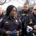 In this image taken from video provided by WTVO-TV/WQRF-TV/NewsNation. Rockford Police Chief Carla Redd speaks with the media, Wednesday, March 27, 20