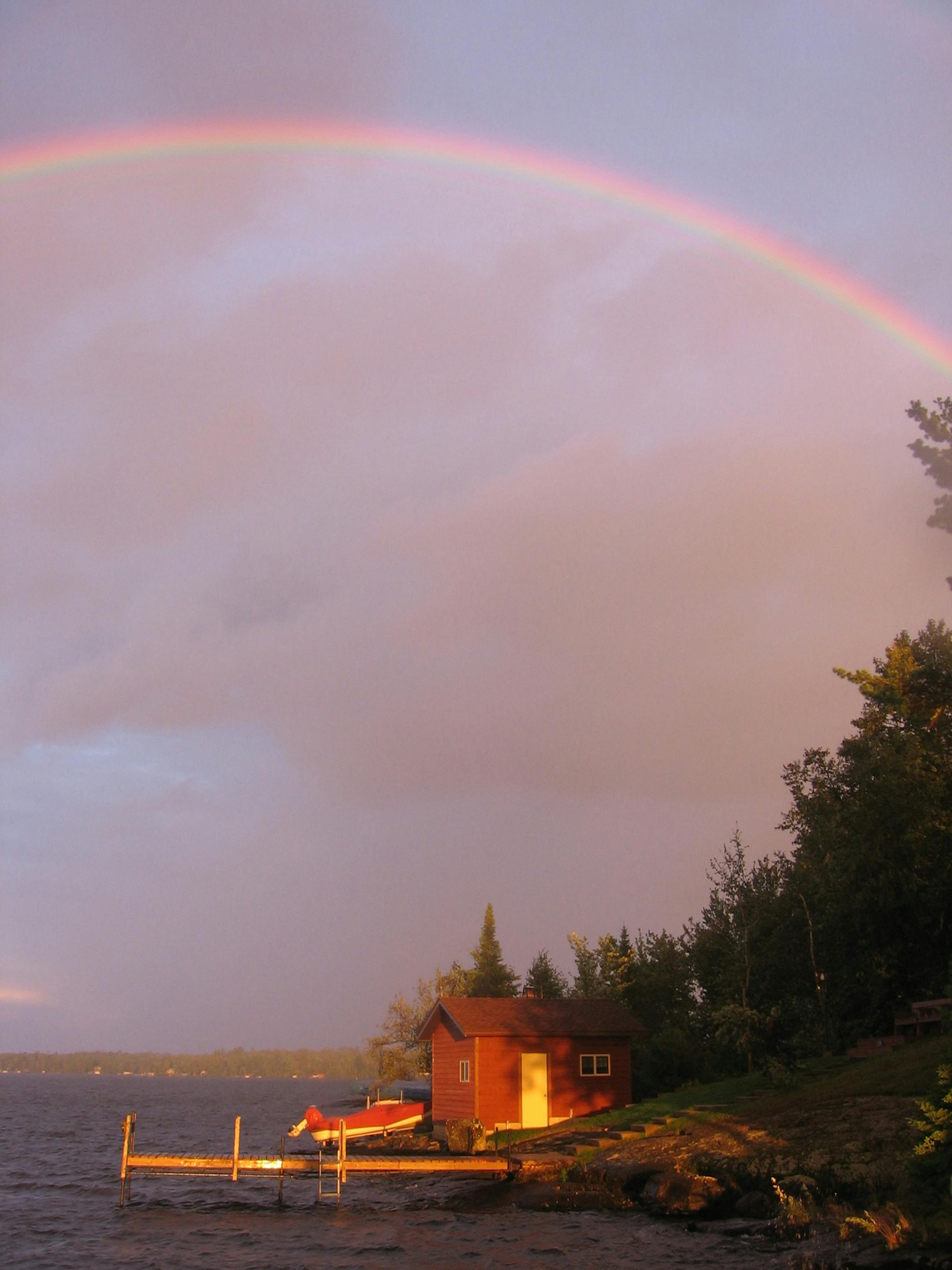 A rainbow over Lake Vermilion, considered one of Minnesota's most stunning lakes. Photo by Janet LaVigne