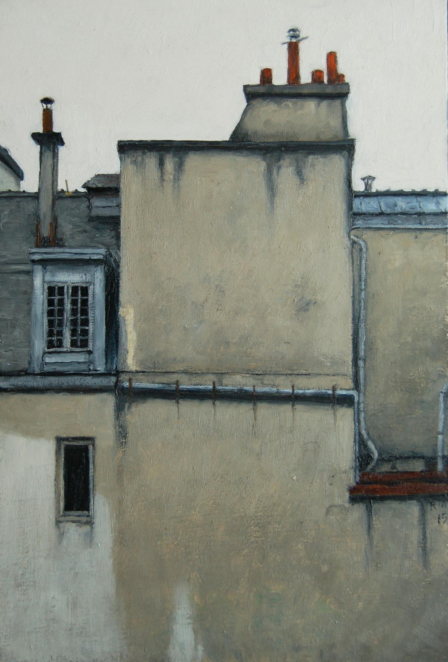 Rod Massey’s study of a Paris wall is part of Groveland’s “Pictures From a Road Trip” exhibit.