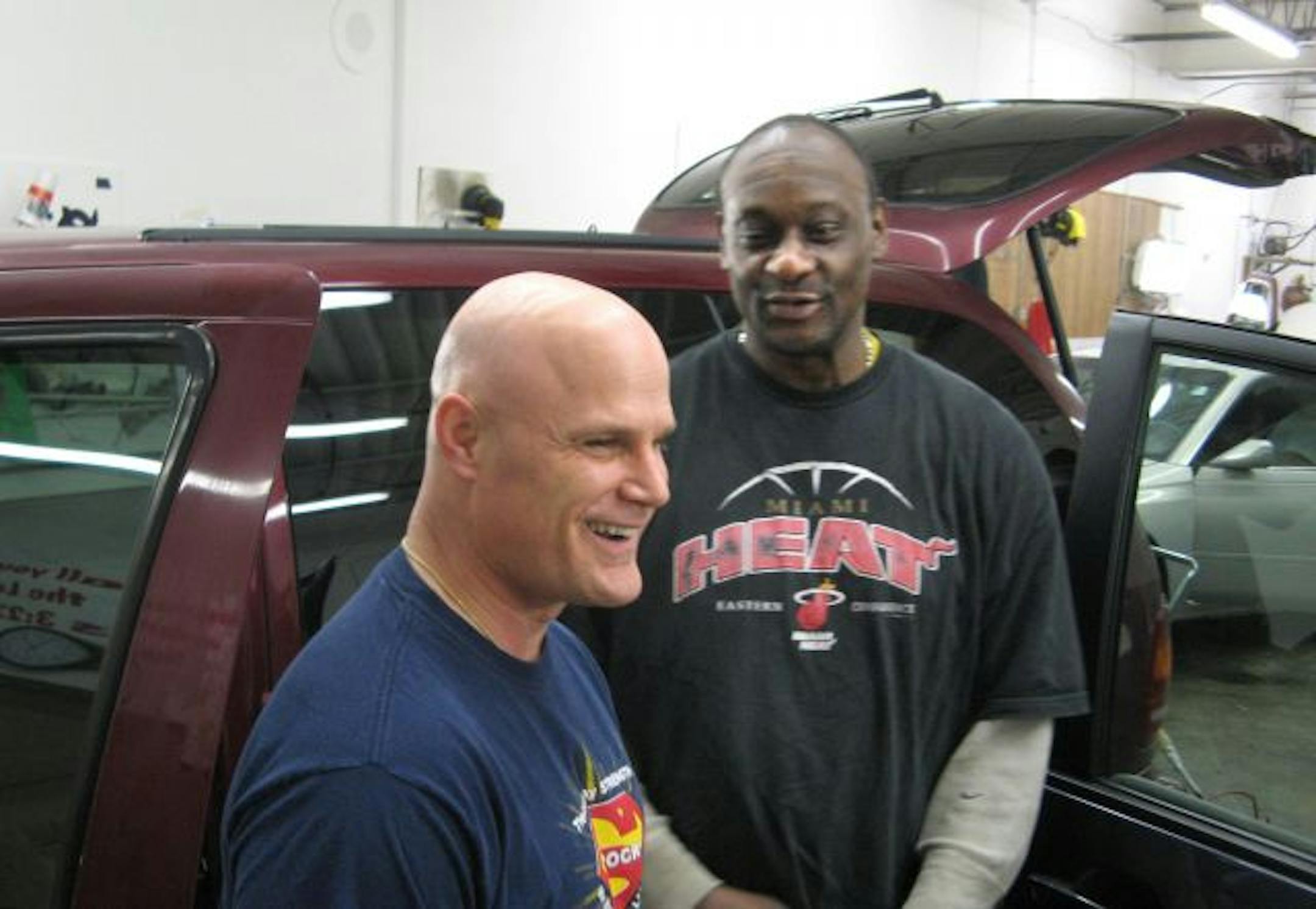 NEALST0331 -- Stephon Lane, a one-time criminal and drunk, , is a man with new-found skills, a great attitude, a future and a proud taxpayer. He has a good job in an auto-detailing shop. He credits Emerge, the venerable north minneapolis affiliate of Pillsbury United Communities that has received national attention in the people-development trade for its temporary staffing model that integrates supportive services for many of its poor clients with a growing cadre of employers. Emerge has moved h