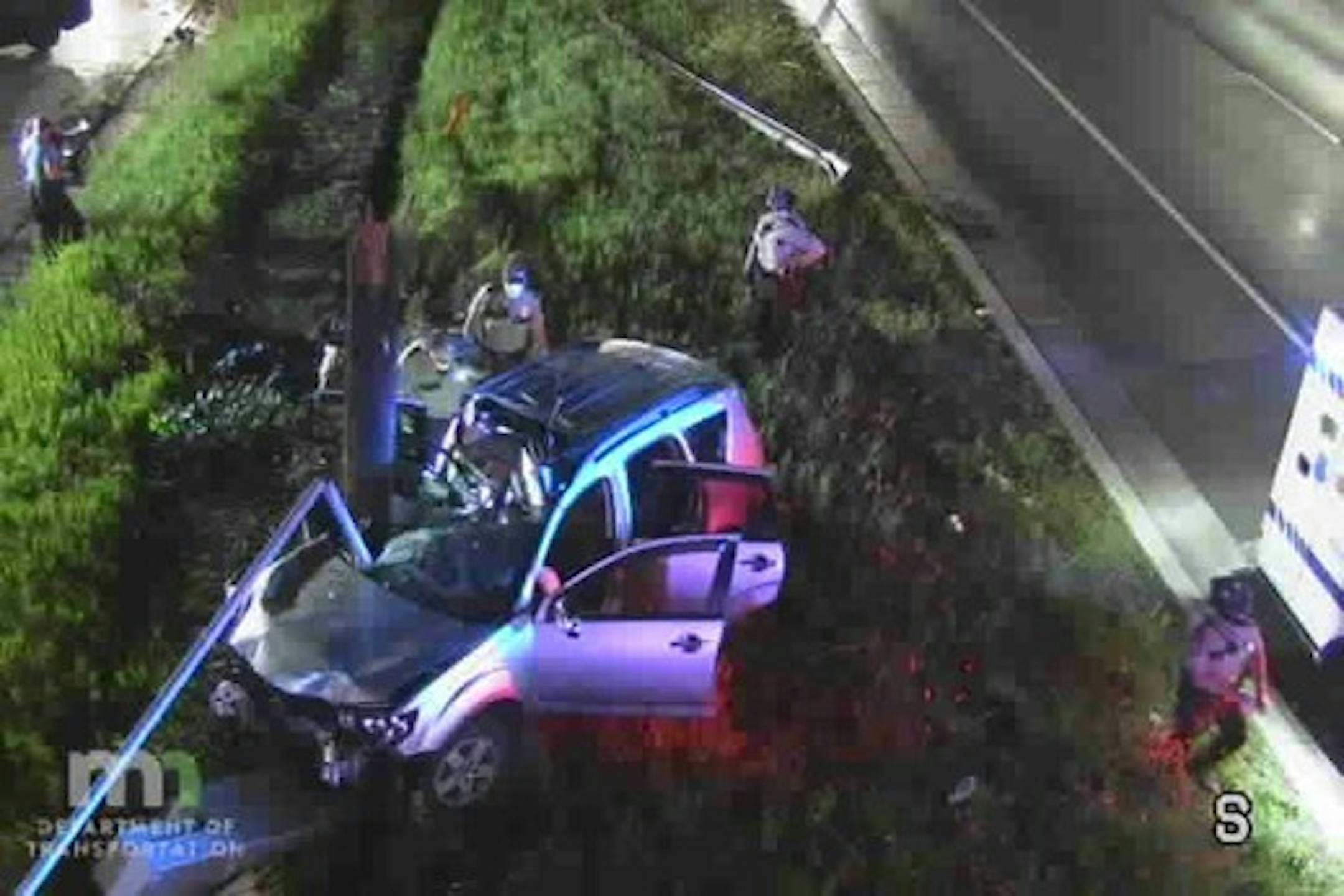 A motorist struck a light pole and crashed on I-94 near Olson Highway late Monday. The driver died at the scene.