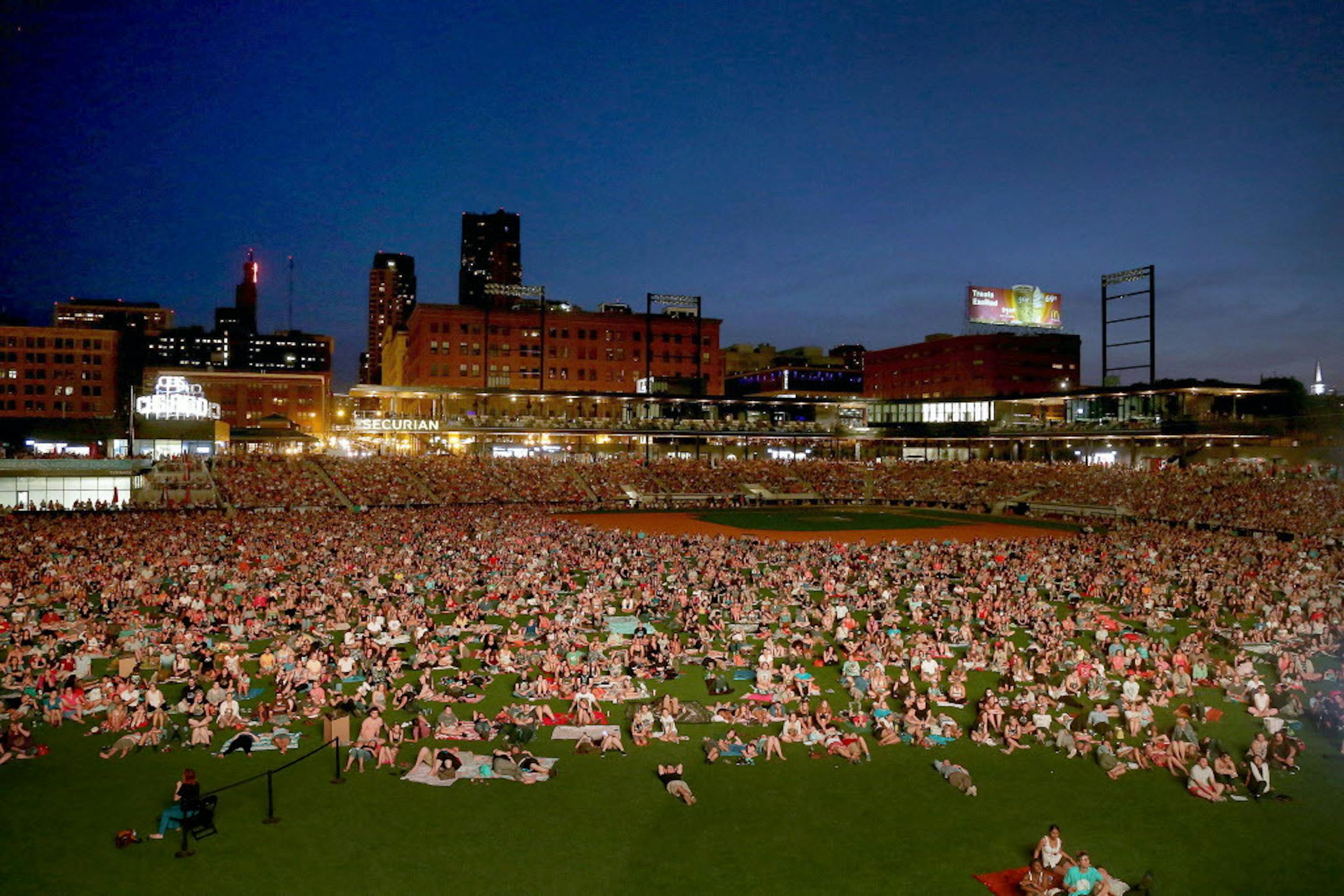 About 13,000 people packed CHS Field in St. Paul for the Internet Cat Video Festival last summer.