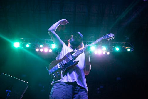 Bon Iver's Justin Vernon performed in the Water is Life Festival at Bayfront Festival Park in Duluth on Wednesday.