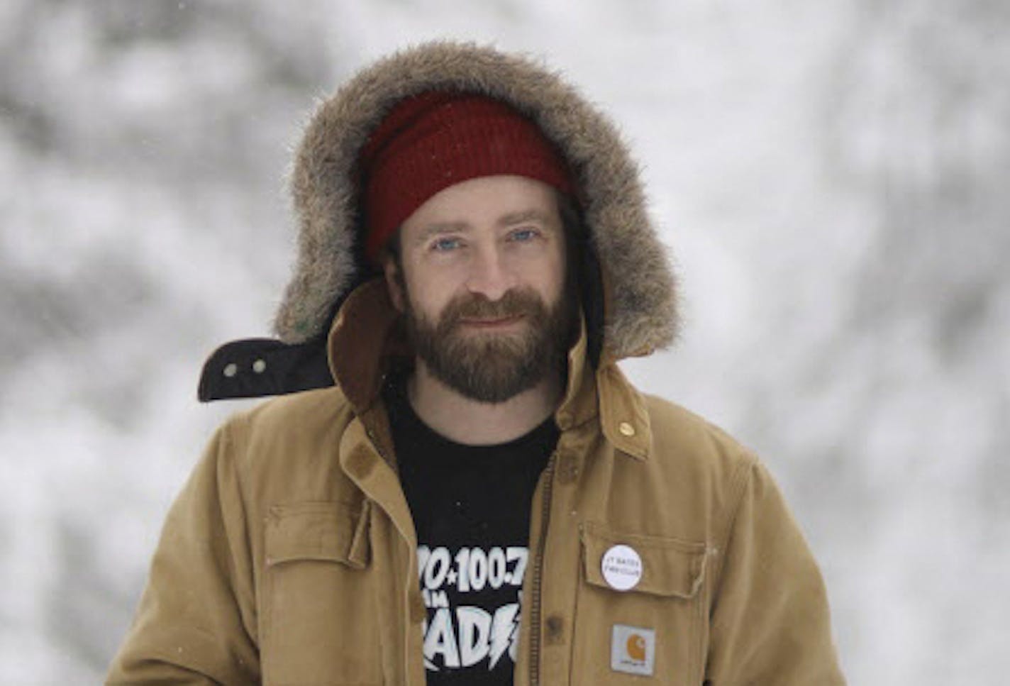 Dave Simonett in the woods surrounding Pachyderm Studios in Cannon Falls, Minn. &#x201c;Furnace,&#x201d; his new album with Dead Man Winter, was recorded there.