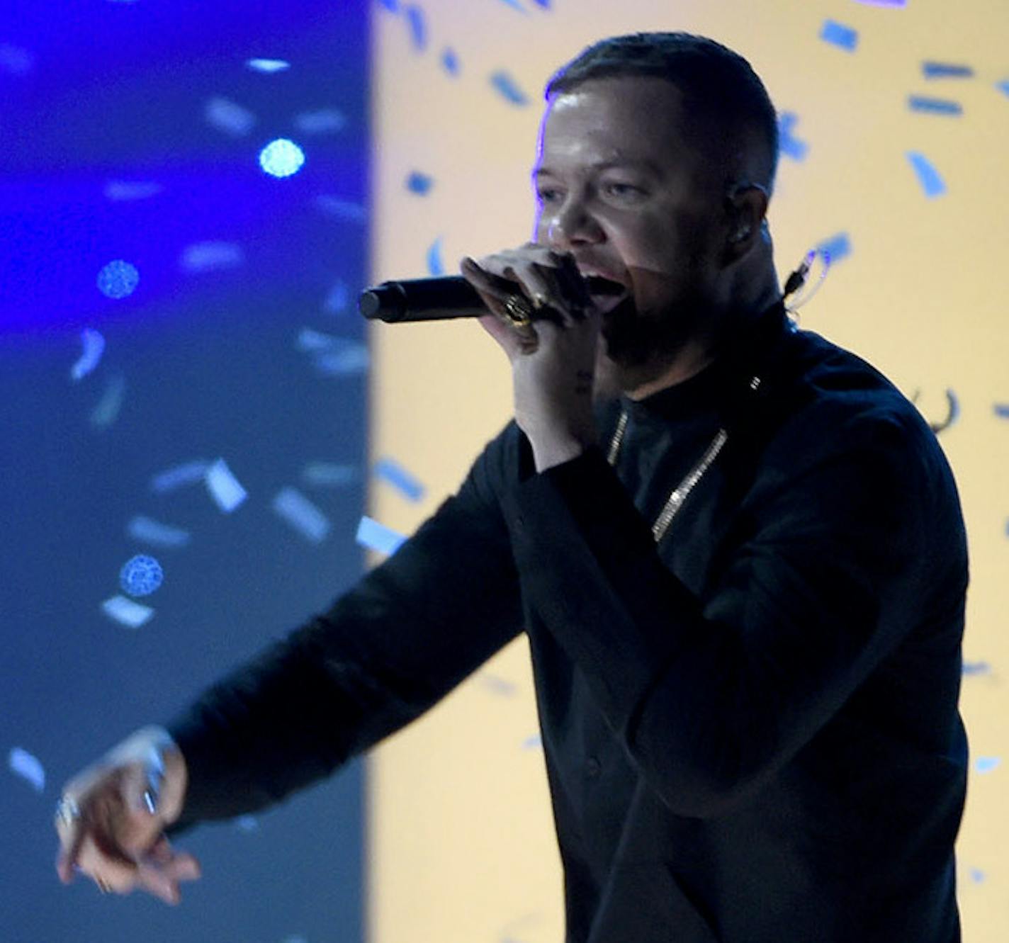 Dan Reynolds of Imagine Dragons performs "Believer" at the Billboard Music Awards at the T-Mobile Arena on Sunday, May 21, 2017, in Las Vegas. (Photo by Chris Pizzello/Invision/AP) ORG XMIT: INVW