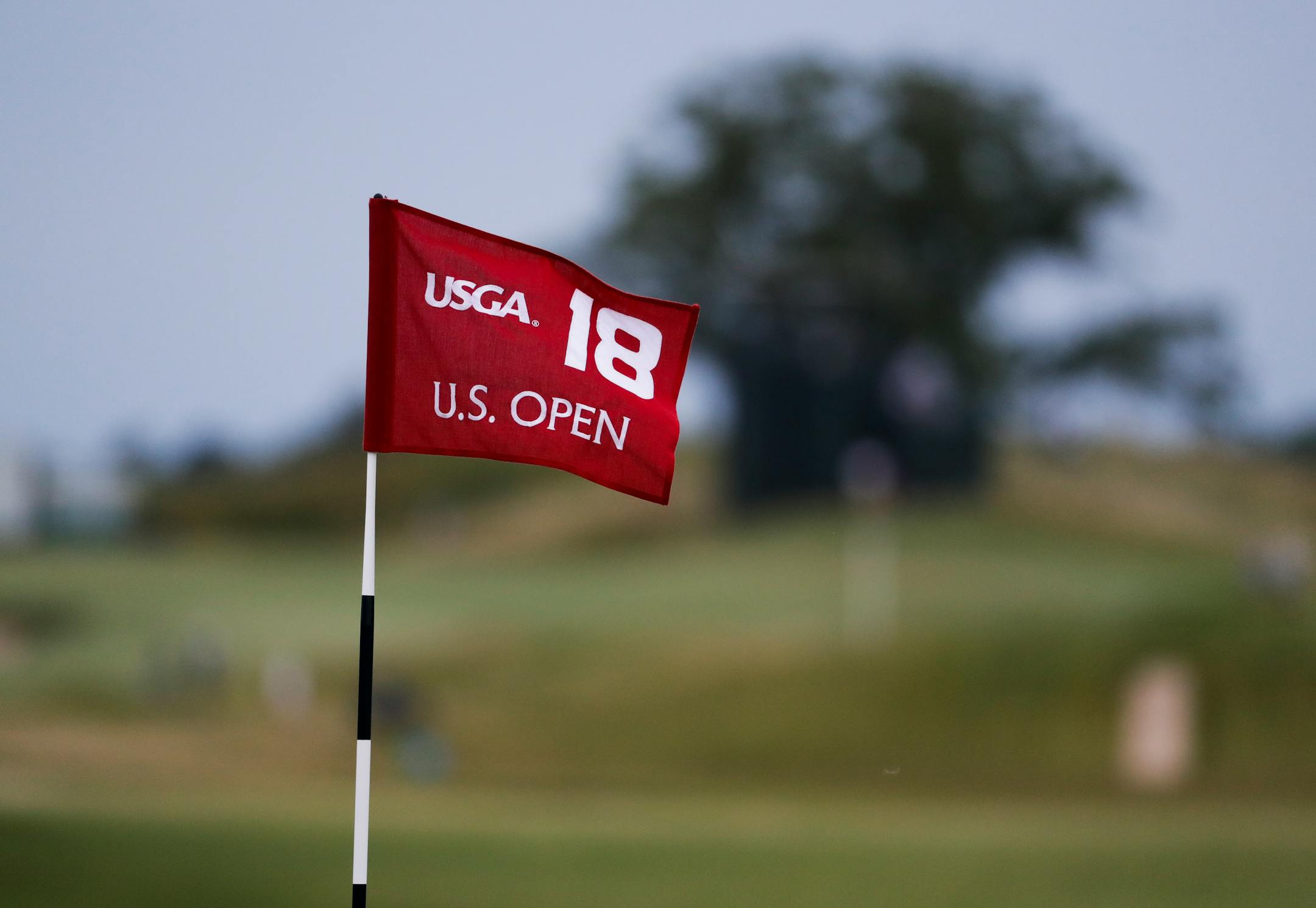 The wind was blowing strong at Erin Hills as the final round of the U.S. Open began Sunday.