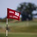 The wind was blowing strong at Erin Hills as the final round of the U.S. Open began Sunday.