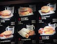Items on the breakfast menu, including the calories, are posted at a McDonald's in New York in 2012. A recent study found calorie postings influenced 