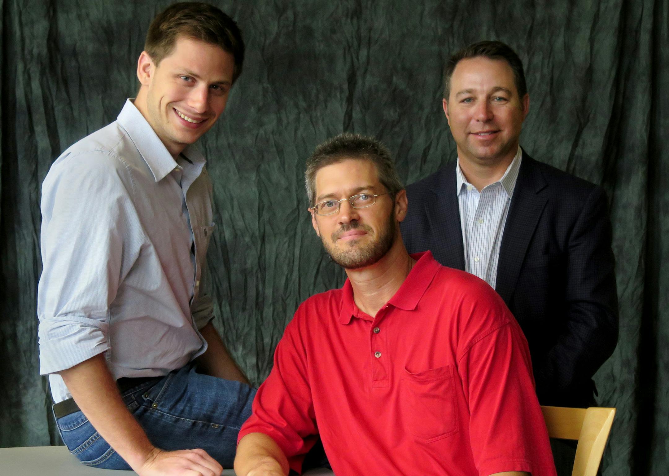 SunShare- solar energy developers, left, David Amster-Olszweski, founder and CEO, center, Jonathan Postal, senior vice president, and right, Kyle Paulson. senior director land and legal. ] Tom Sweeney, Minneapolis, MN 8/22/2014