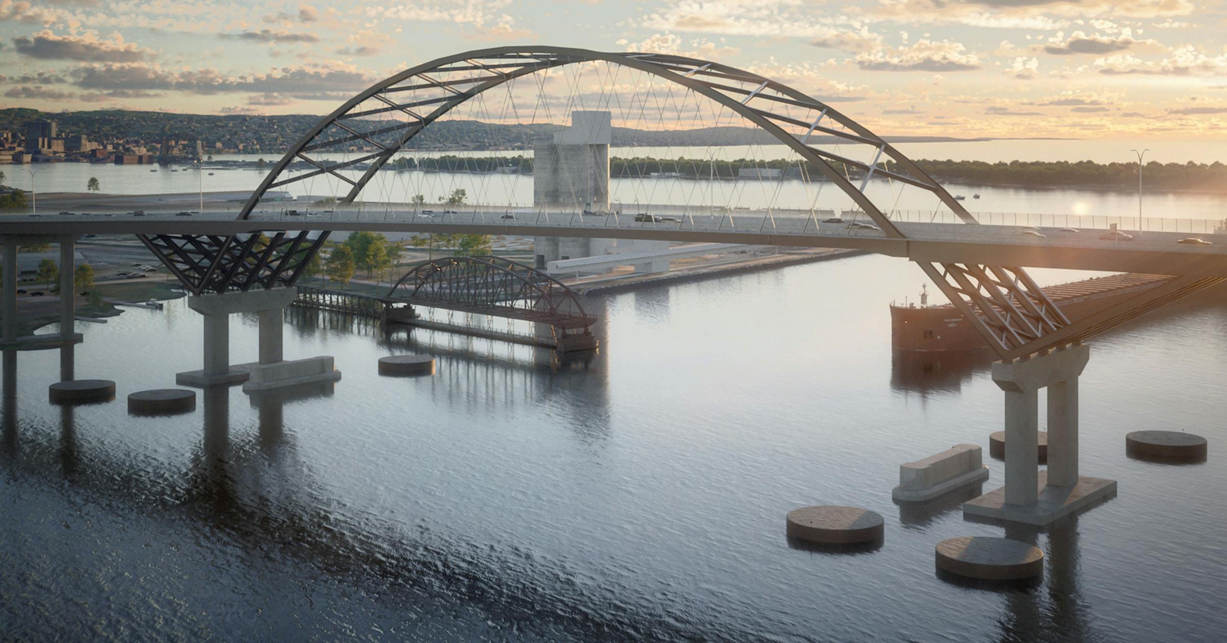 New Blatnik Bridge will feature signature tied arch of Duluth-Superior span