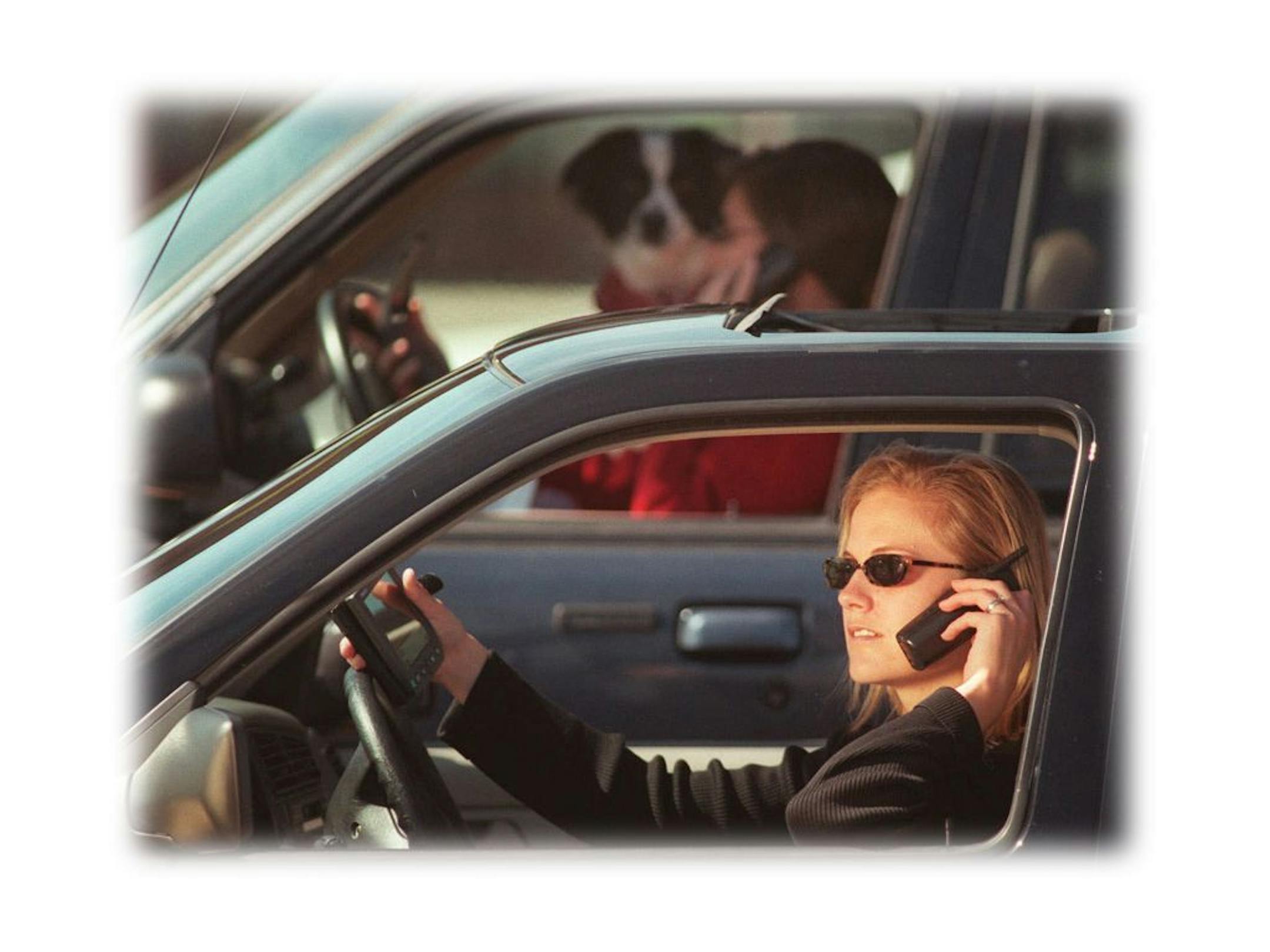 Drivers have to contend with more and more distractions while driving.