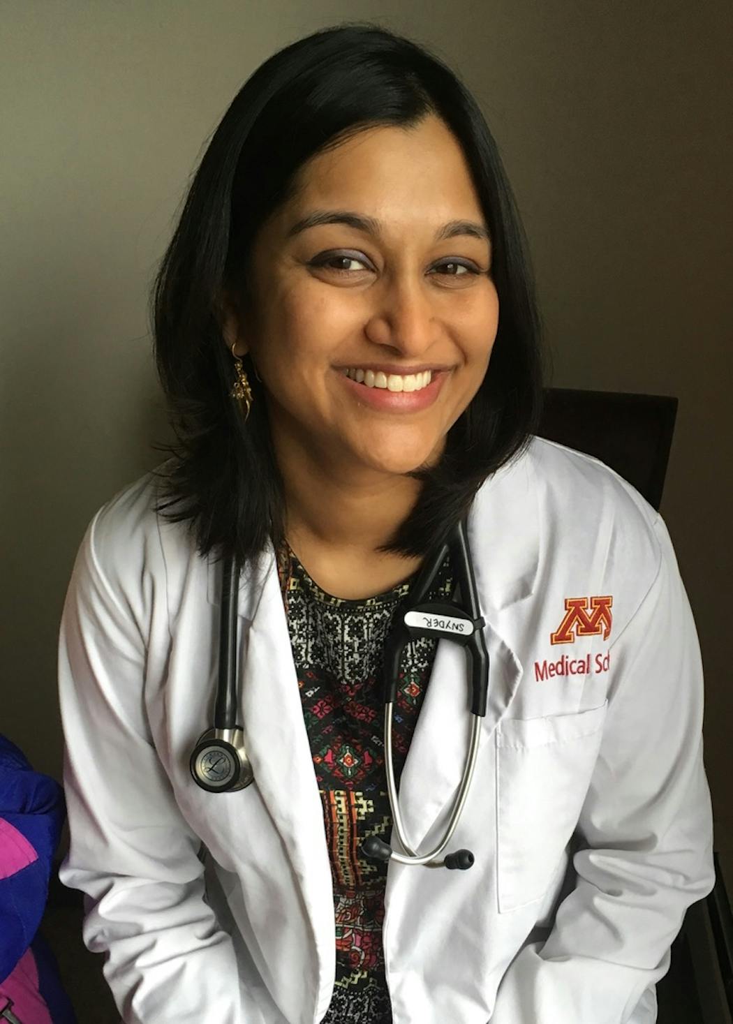 While rearing a toddler, Radhika went on to get her medical degree from the University of Minnesota.
