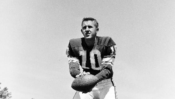 Vikings quarterback Fran Tarkenton in 1961.