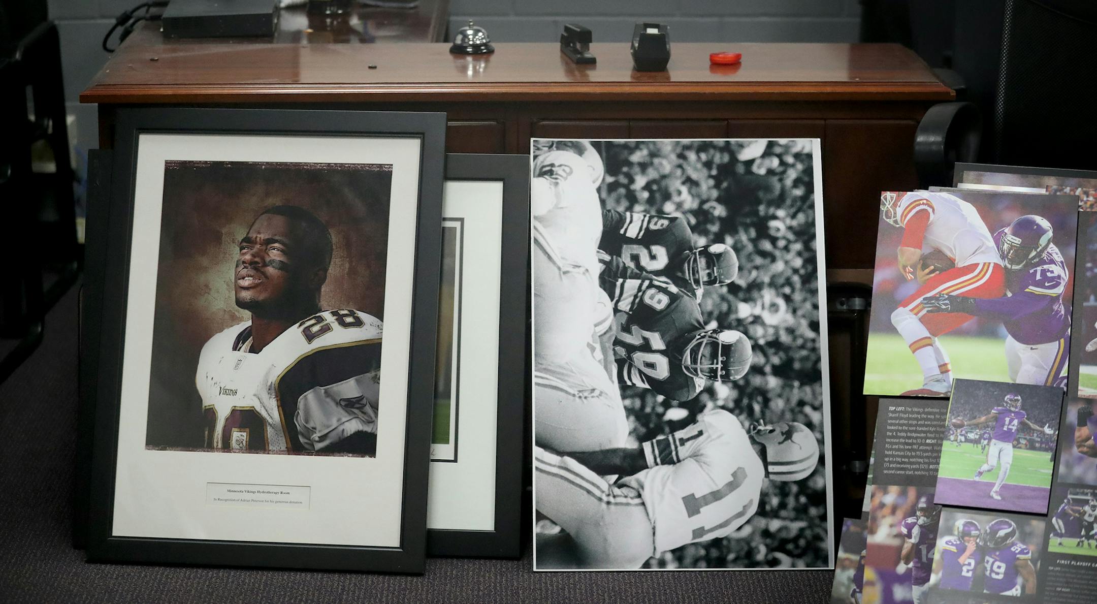 Photos from Winter Park are prepared to be moved to the new Minnesota Vikings headquarters in Eagan and seen Friday, Feb. 23, 2018, in Eden Prairie, MN.] DAVID JOLES &#xef; david.joles@startribune.com A farewell to Winter Park in its last week of business after more than foud decades as the home to the Minnesota Vikings.