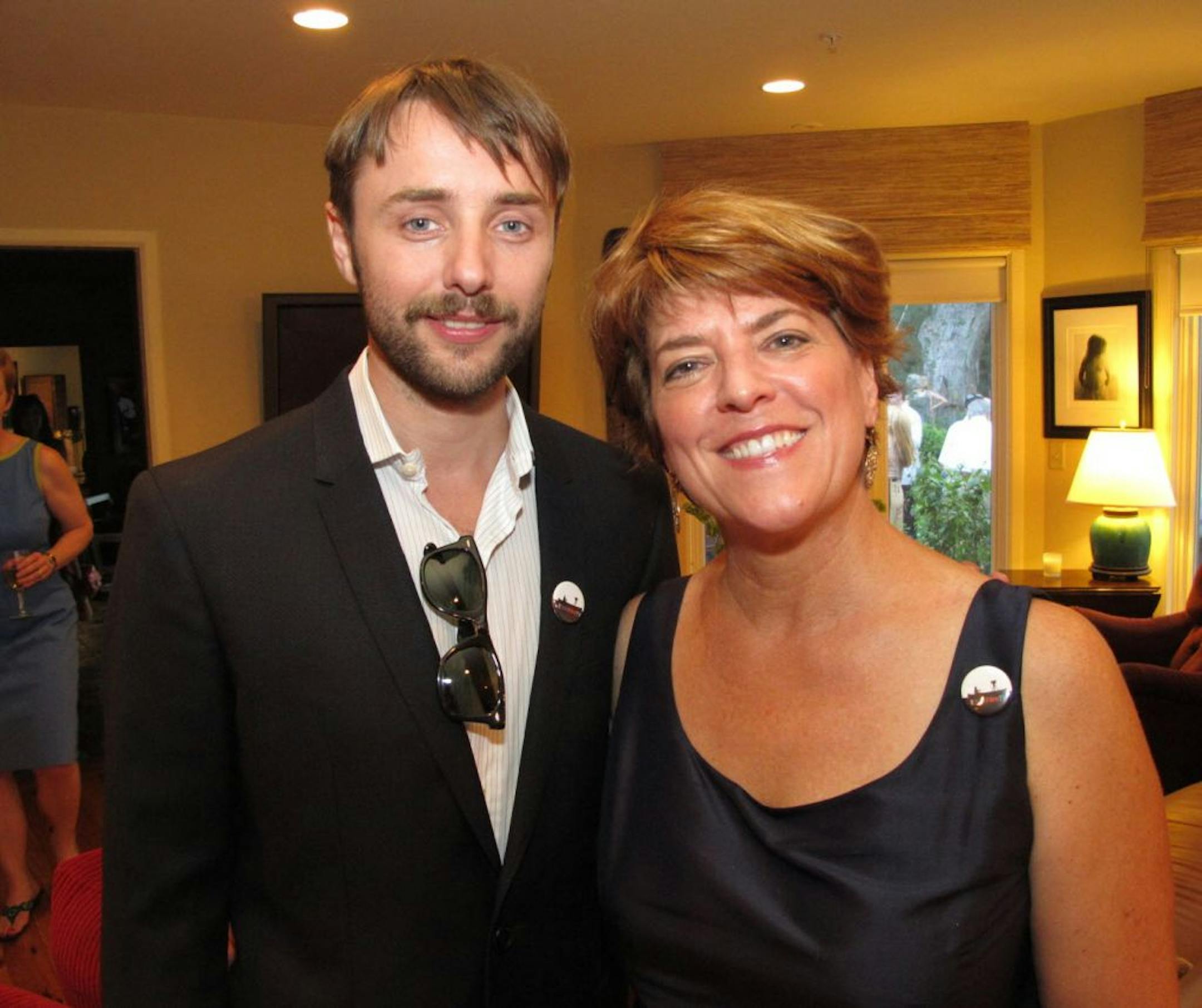 Vincent Kartheiser and Lucinda Winter, executive director of Minnesota Film and TV.