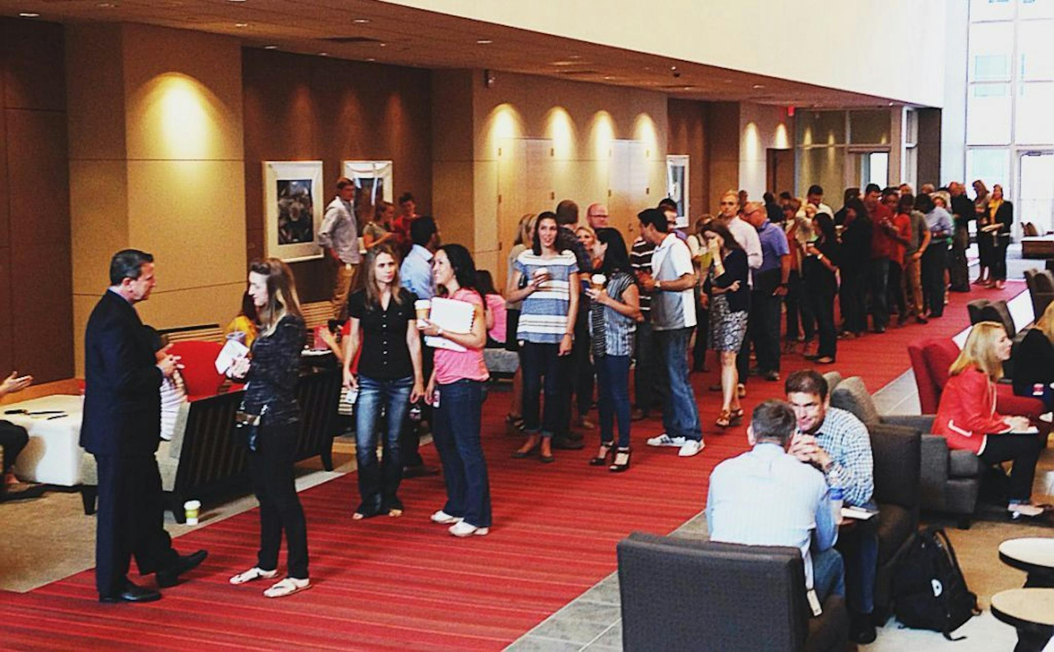 New Target CEO Brian Cornell meets with employees at the company's Minnespolis headquarters, Thursday, 7/31/2014.
