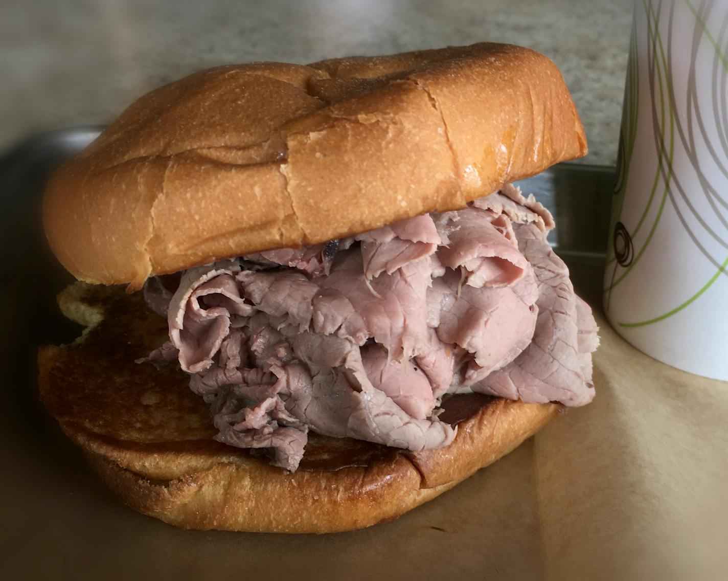 Roast beef sandwich at Maverick's in Roseville.