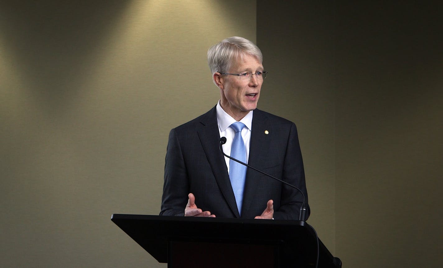 Chief Deputy Hennepin County Attorney David Brown held a press conference to address a police officer&#x2019;s misconduct and the possibility of reopening cases. Friday, October 12, 2018 in Minneapolis, Minnesota.]