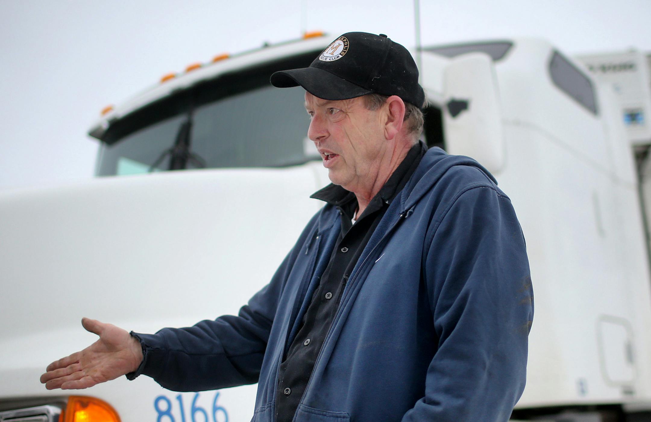 Truck driver Don Holzschuh delivered a load to Urban's Hardware Tuesday, in Isanti, MN. Holzschuh said he hasn't gotten a raise in 16 years. "I compare it to a homeless person with a job," Holzschuh said, referring to how he sleeps in a small space in his vehicle on some nights.](DAVID JOLES/STARTRIBUNE)djoles@startribune.com Average earnings for American workers have been almost flat in the U.S. and have fallen in Minnesota over the past ten years. Stagnant wages are a persistent problem holdin