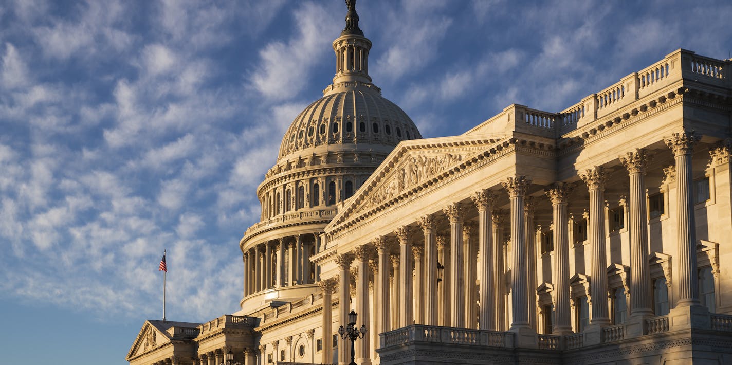 The Capitol is seen on the morning after Election Day as Democrats took back the House with a surge of fresh new candidates and an outpouring of voter enthusiasm ending eight years of Republican control, in Washington, Wednesday, Nov. 7, 2018. (AP Photo/J. Scott Applewhite)