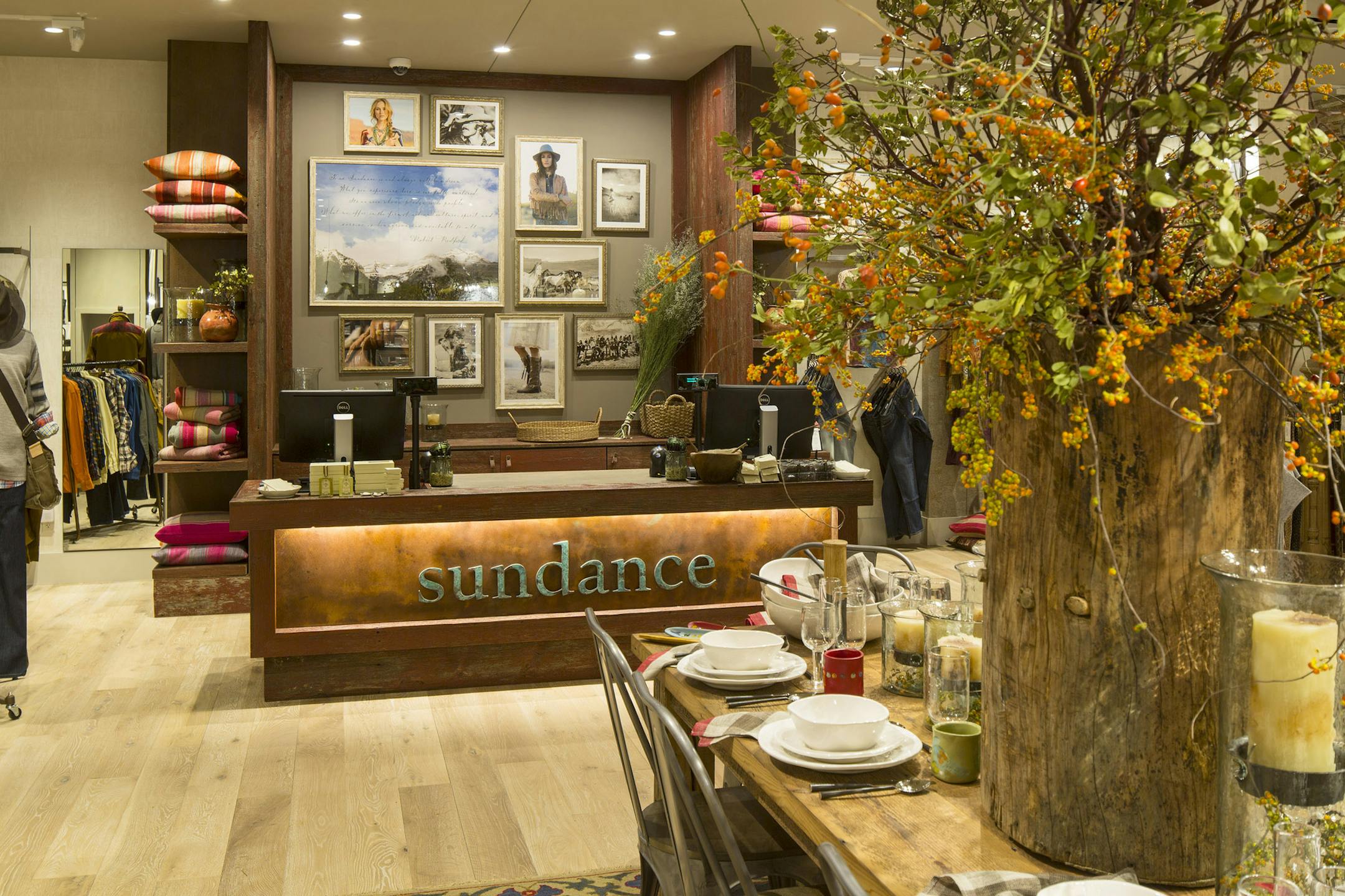 The Sundance store with apparel for women and men, jewelry, shoes and home furnishings opened last month in the Galleria.