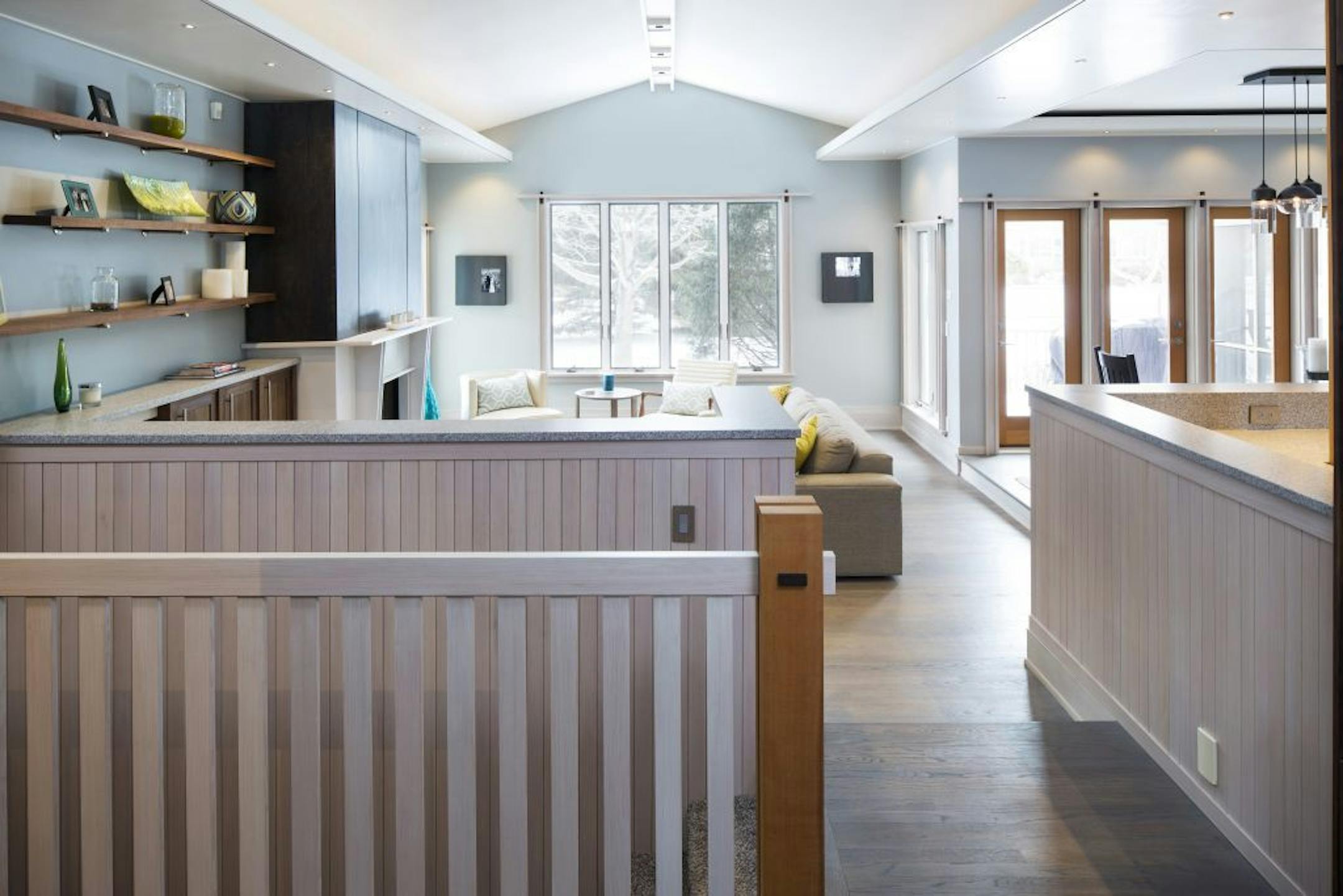 AIA home of the Month: A couple with a blended family reinvent a 1990s Hastings rambler featuring cool contrasting white and black elements; by SALA Architects. Credit Troy Thies