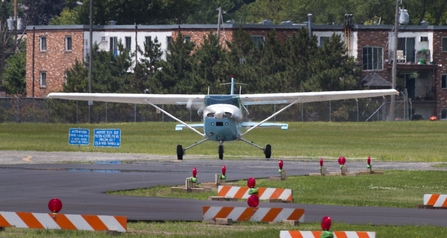 Once surrounded by farmland, South St. Paul and Inver Grove Heights have grown around Fleming Field since it was established in 1939. Now the airport's tight footprint is presenting problems as it tries to comply with rules for a runway protection zone, an area that is supposed to be empty to protect people from crashes. ] Brian.Peterson@startribune.com Inver Grove Heights, MN - 6/23/2015