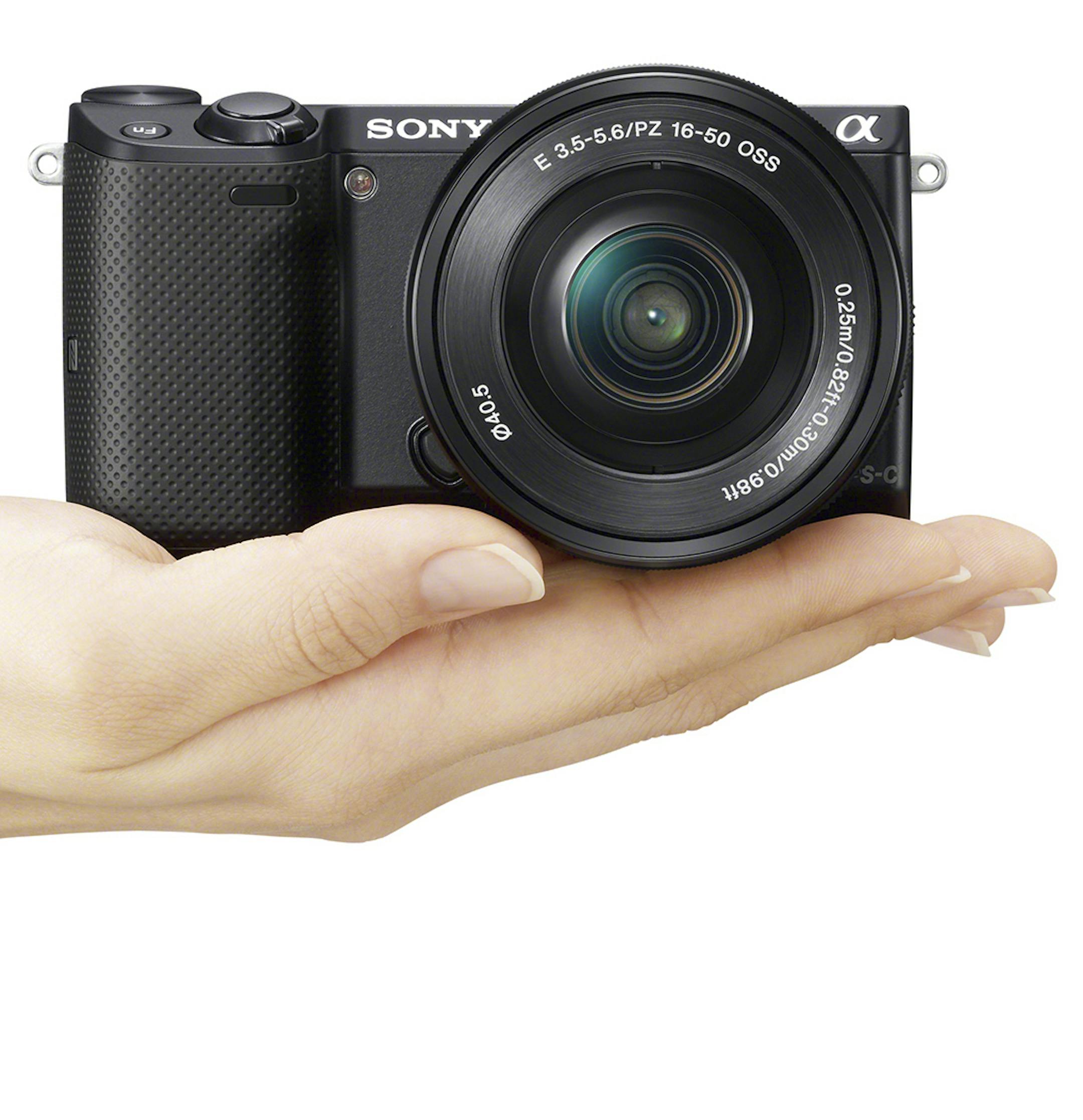 In an undated handout photo, the Sony Alpha NEX 5T camera. The mirrorless camera offers a more compact body than DSLR cameras, and can be found online for about $550. (Handout via The New York Times) -- NO SALES; FOR EDITORIAL USE ONLY WITH STORY SLUGGED CIR MACHINE LEARNING BY MOLLY WOOD. ALL OTHER USE PR ORG XMIT: XNYT79