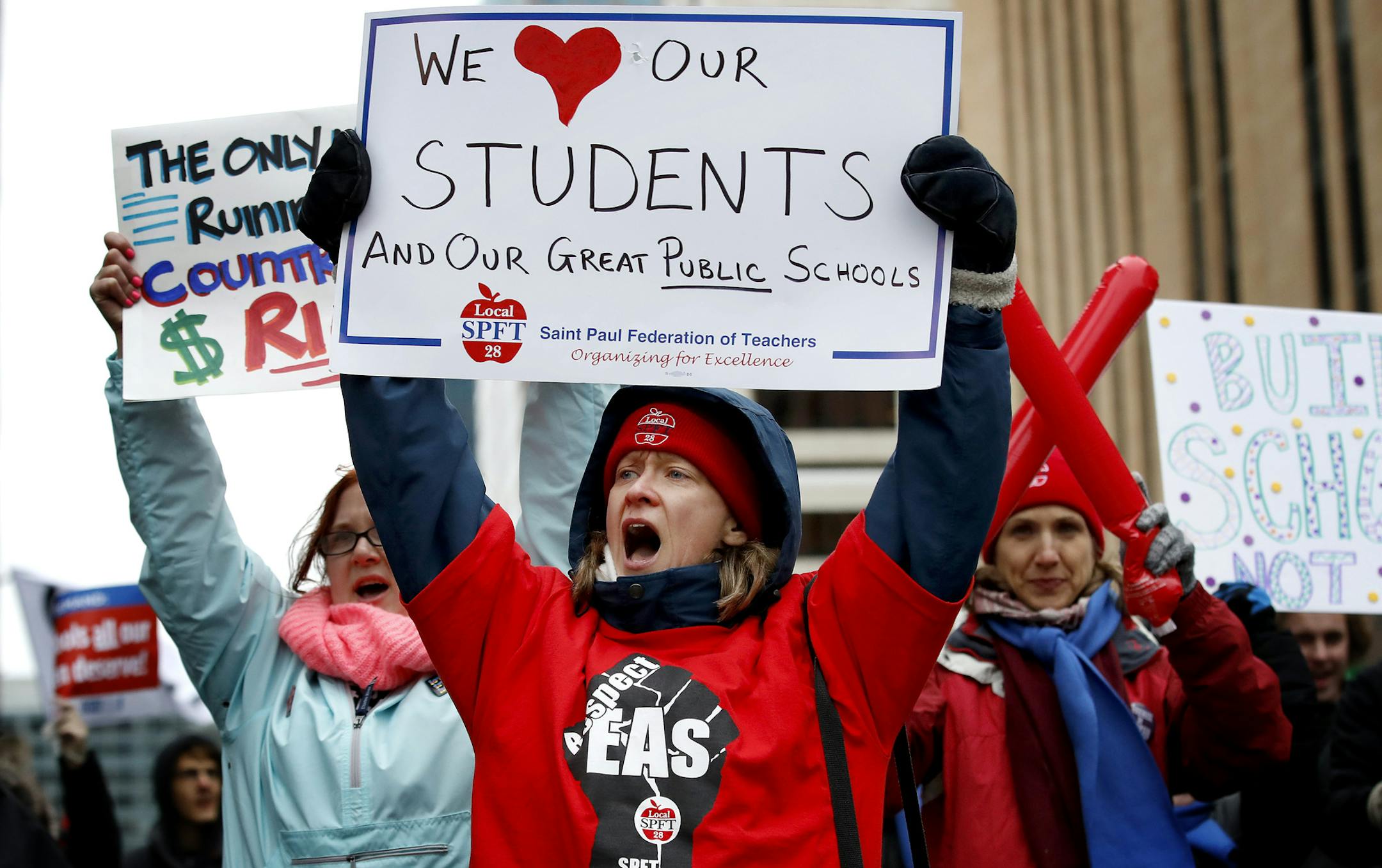 Demonstrators made their way down 3rd Avenue South in downtown Minneapolis on the way to the City Hall. ] CARLOS GONZALEZ ï cgonzalez@startribune.com - May 1, 2017, Minneapolis, MN, The May Day March and others Downtown Minneapolis Federal Building