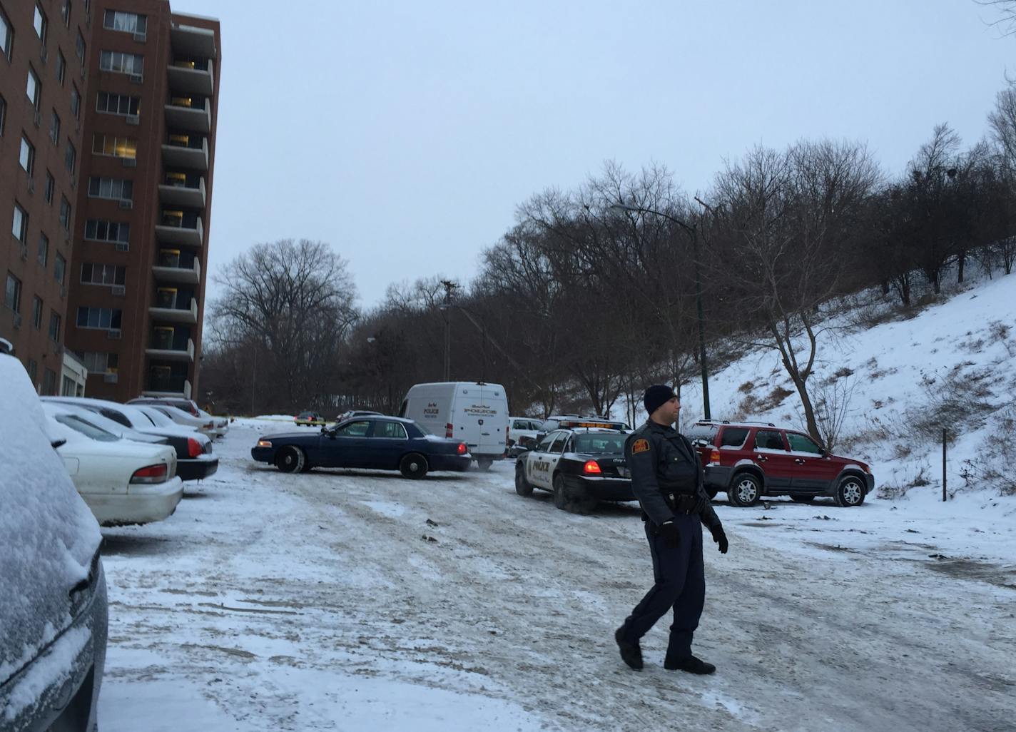 St. Paul police were on the scene of an officer-involved shooting on the 200 block of University Av. E. Wednesday morning.