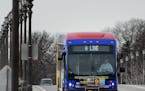 A new A Line bus on Ford Parkway. ] GLEN STUBBE * gstubbe@startribune.com Wednesday, February 10, 2016 We get a tour of the new Arterial Bus-Rapid Tra