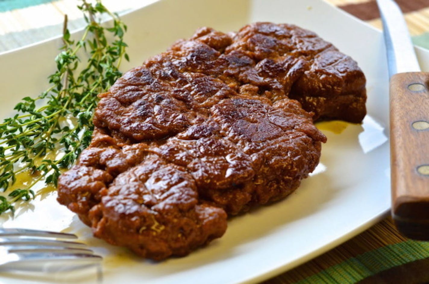 Vegan porterhouse steak