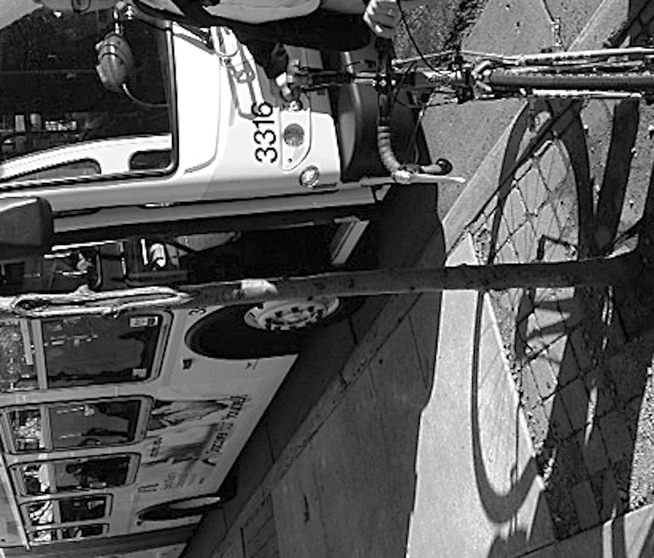 Ben Druininck rides the bus one way, his bike another. (Photo courtesy of Ben Druinick)