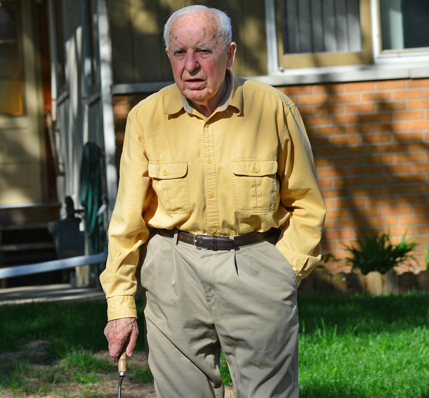 Michael Karkoc spent some time working in his yard in Minneapolis, Minn on May, 23, 2014.