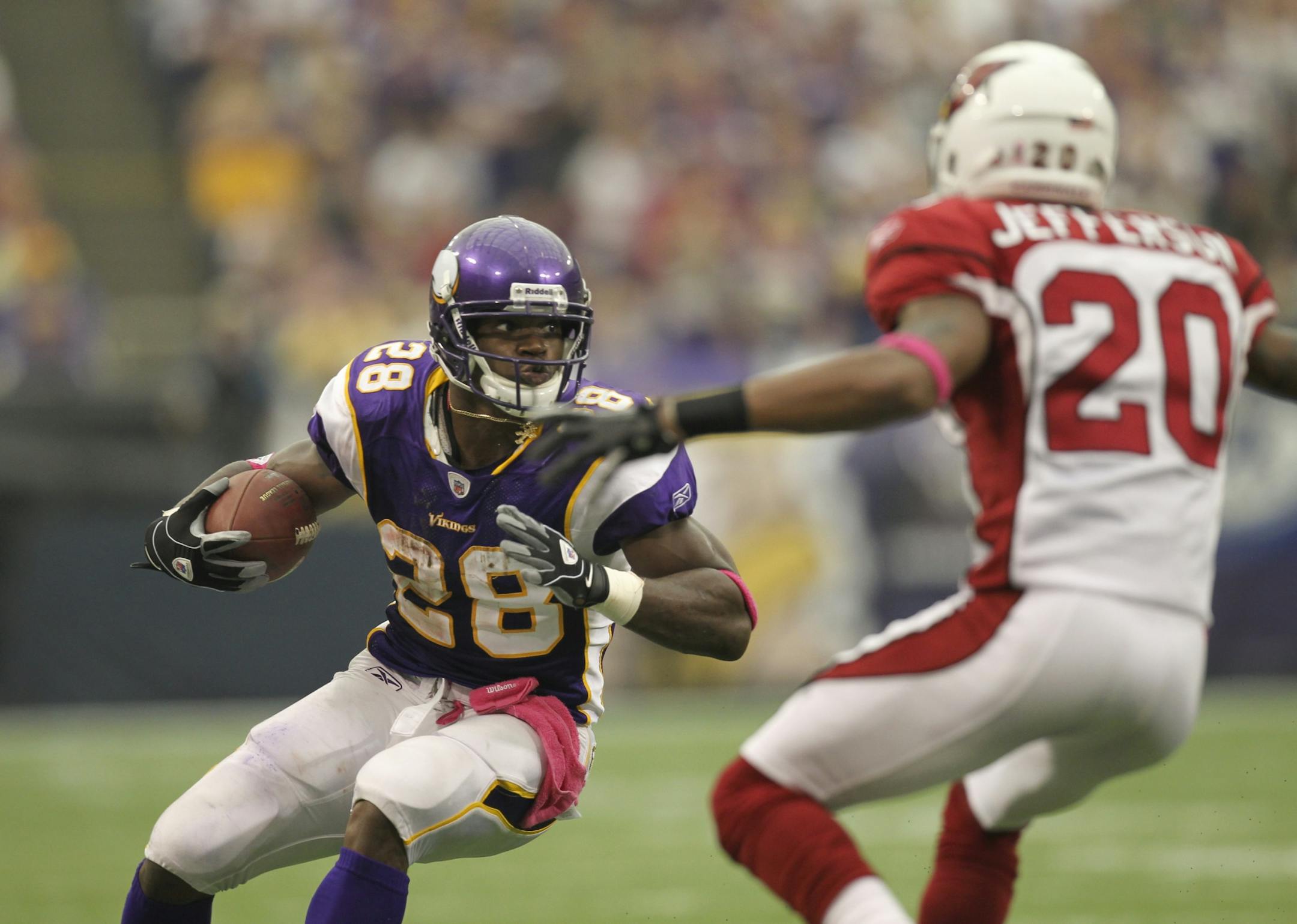 Vikings' running back Adrian Peterson