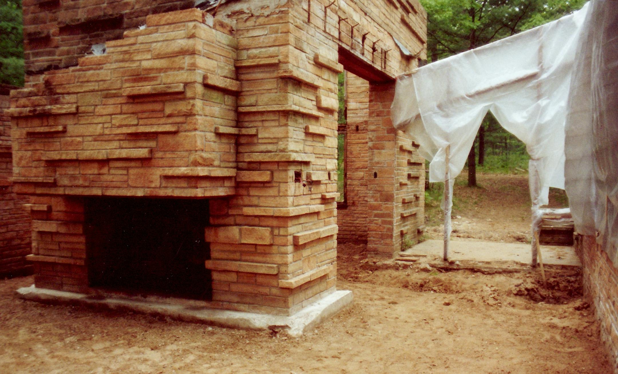After more than 20 years of lying dormant, renovations finally began on the Seth Peterson Cottage in 1989, starting with replacing the roof and floor. Courtesy Seth Peterson Cottage Conservancy.
