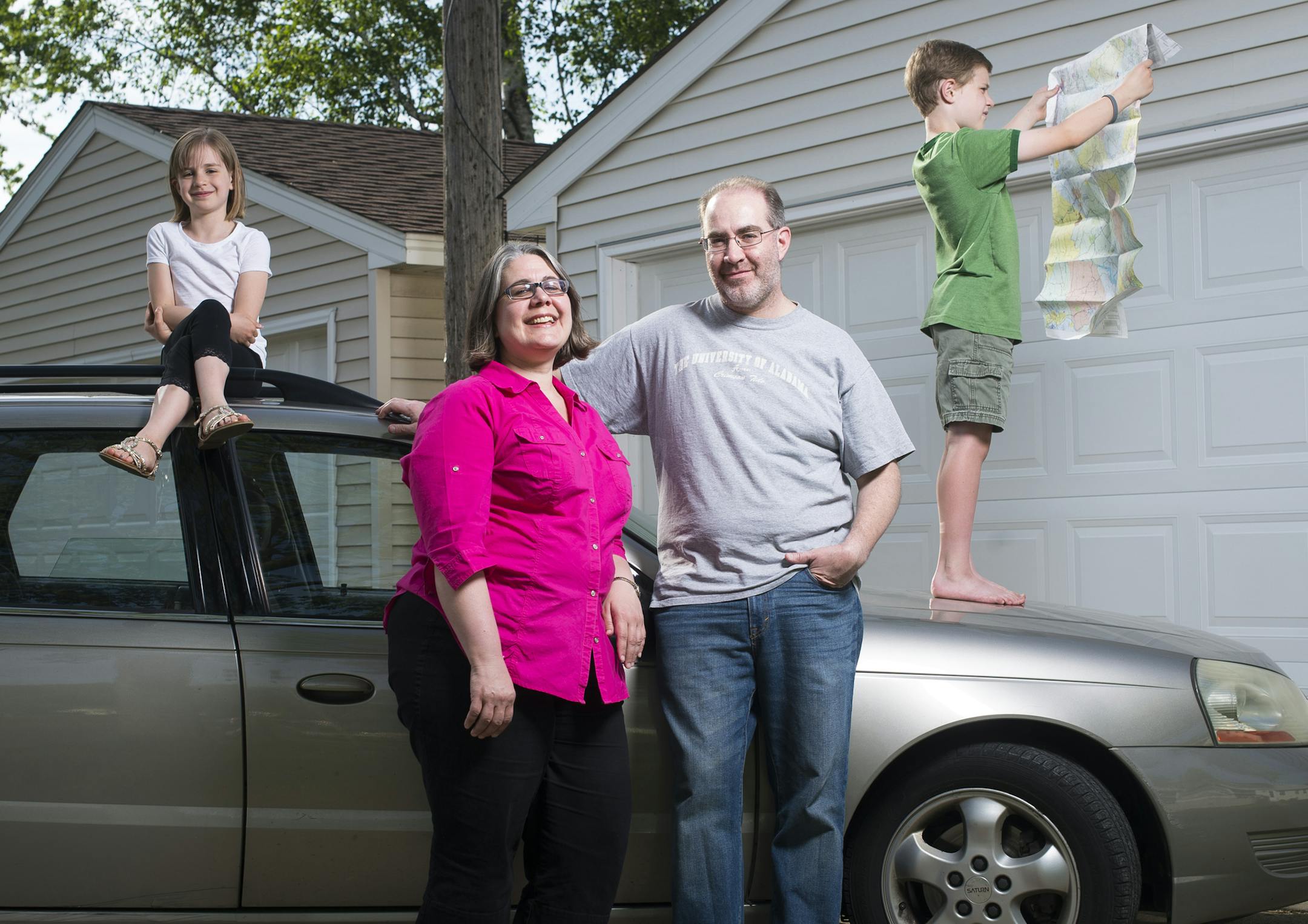 Katy and Rob Epler were photographed outside their home with their children Josie, 8, and Will, 10, on Friday afternoon. ] Aaron Lavinsky • aaron.lavinsky@startribune.com AAA says travel will be up 4 percent this Memorial Day, kicking off what the travel industry expects to be a busy driving season fueled by lower gas prices. Katy Epler, her husband and their two kids are headed to the Black Hills in June. It wasn't in their budget a few years ago but now it is. It'll be their first famil