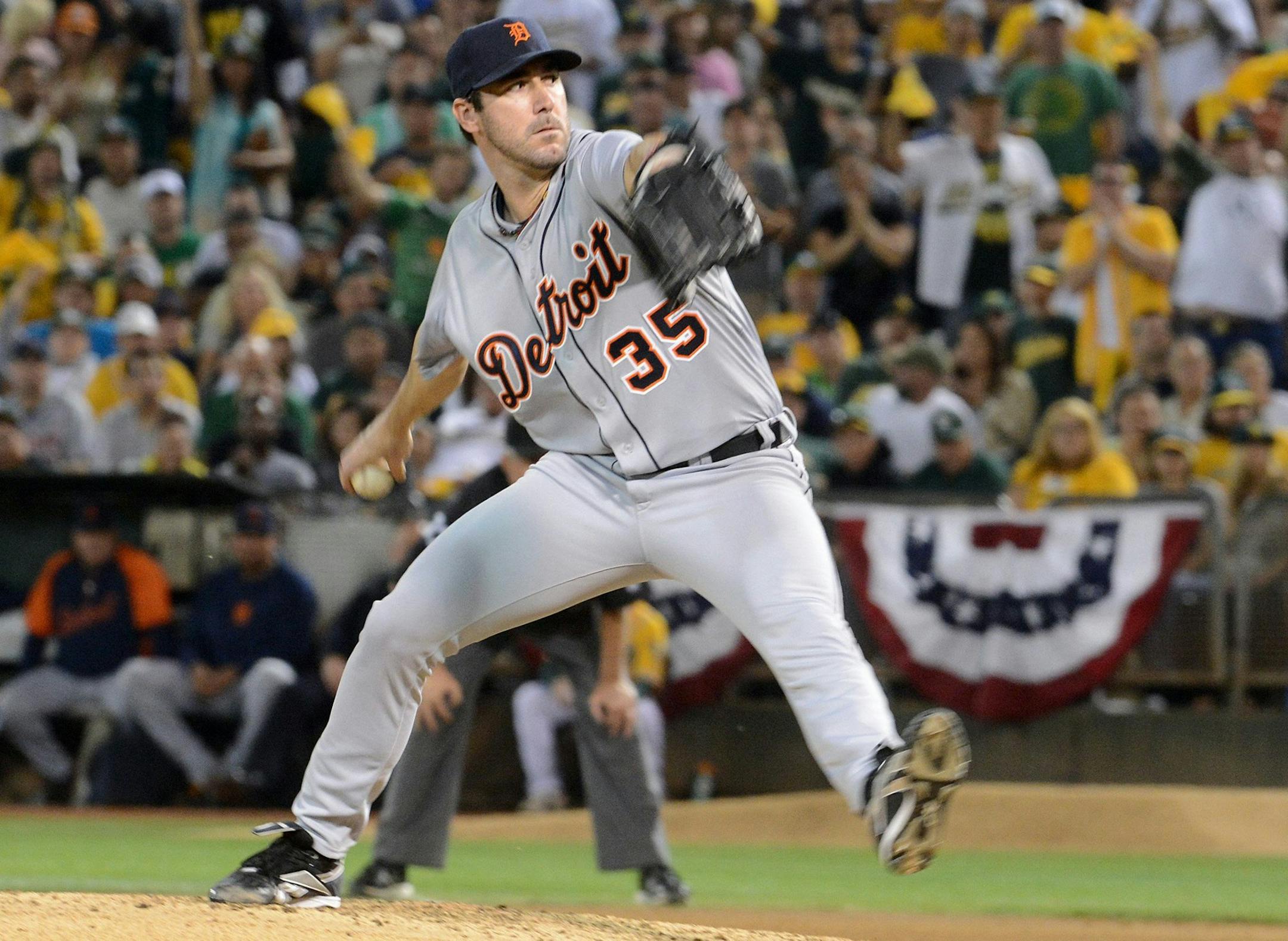 Detroit Tigers' starting pitcher Justin Verlander (35)