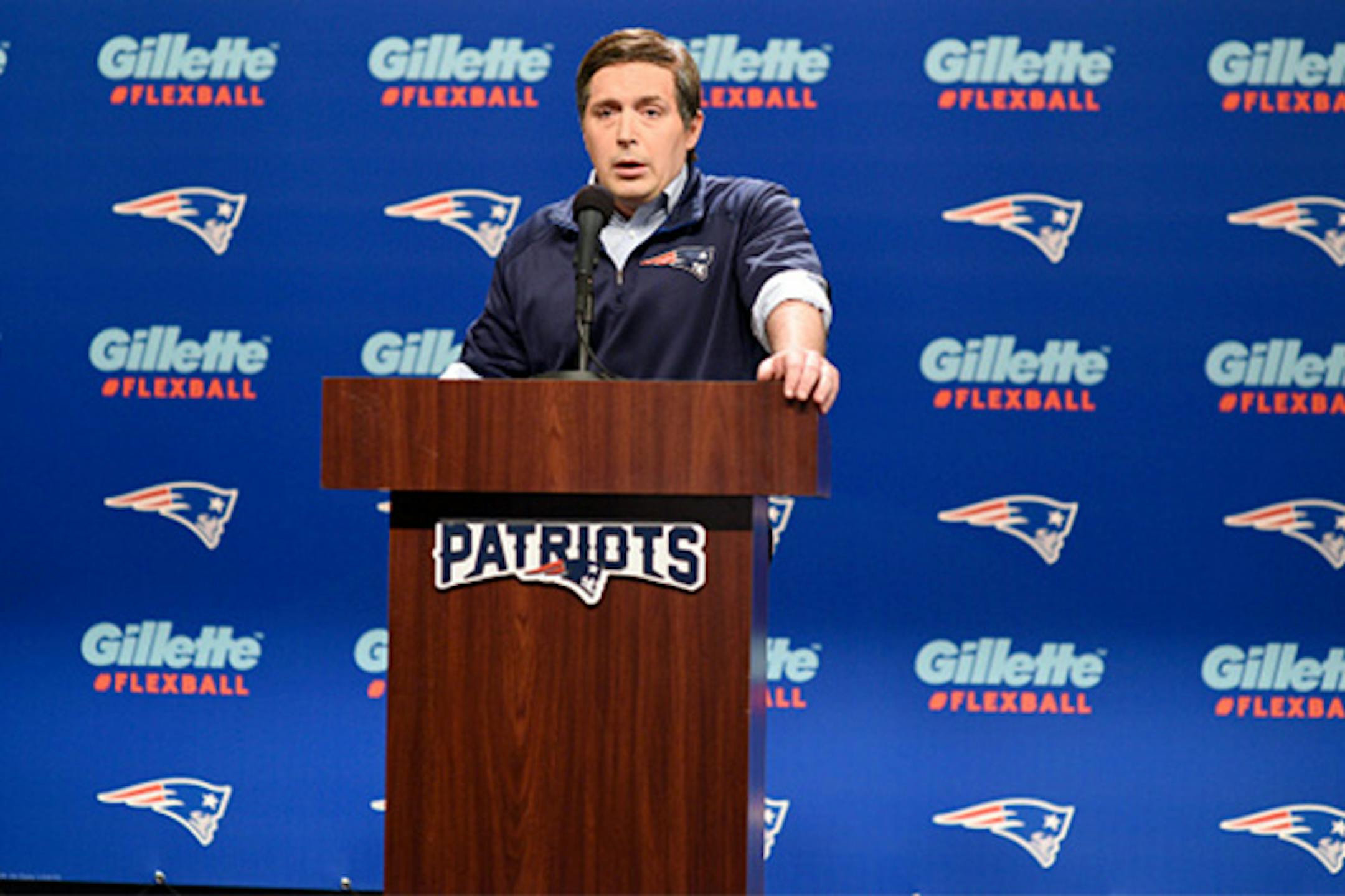 Beck Bennett plays Bill Belichick on "Saturday Night Live."