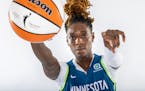 Rennia Davis was photographed on media day for the Lynx.
